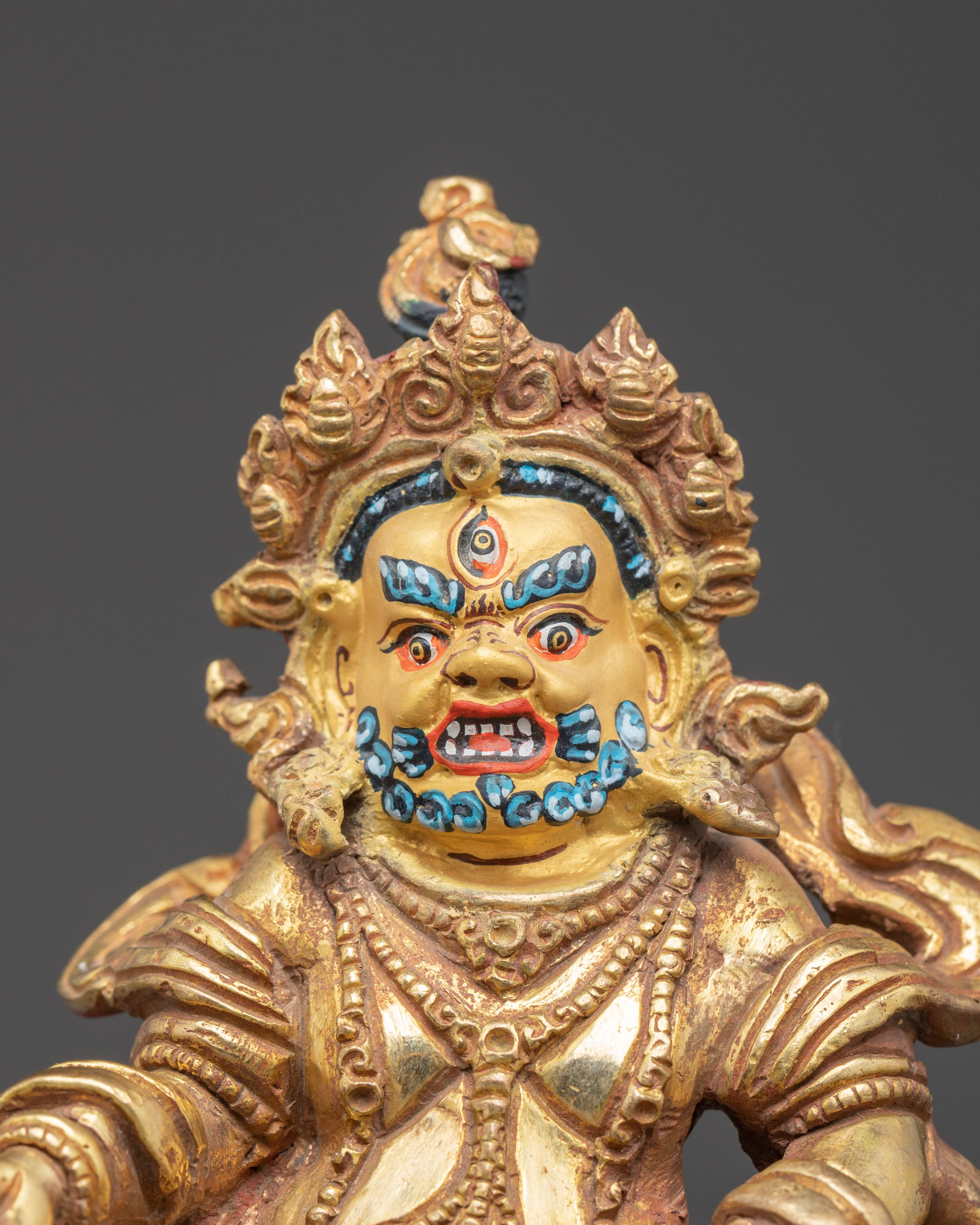 Handcrafted Copper Statue of Dzambhala | Embodiment of Wealth and Prosperity