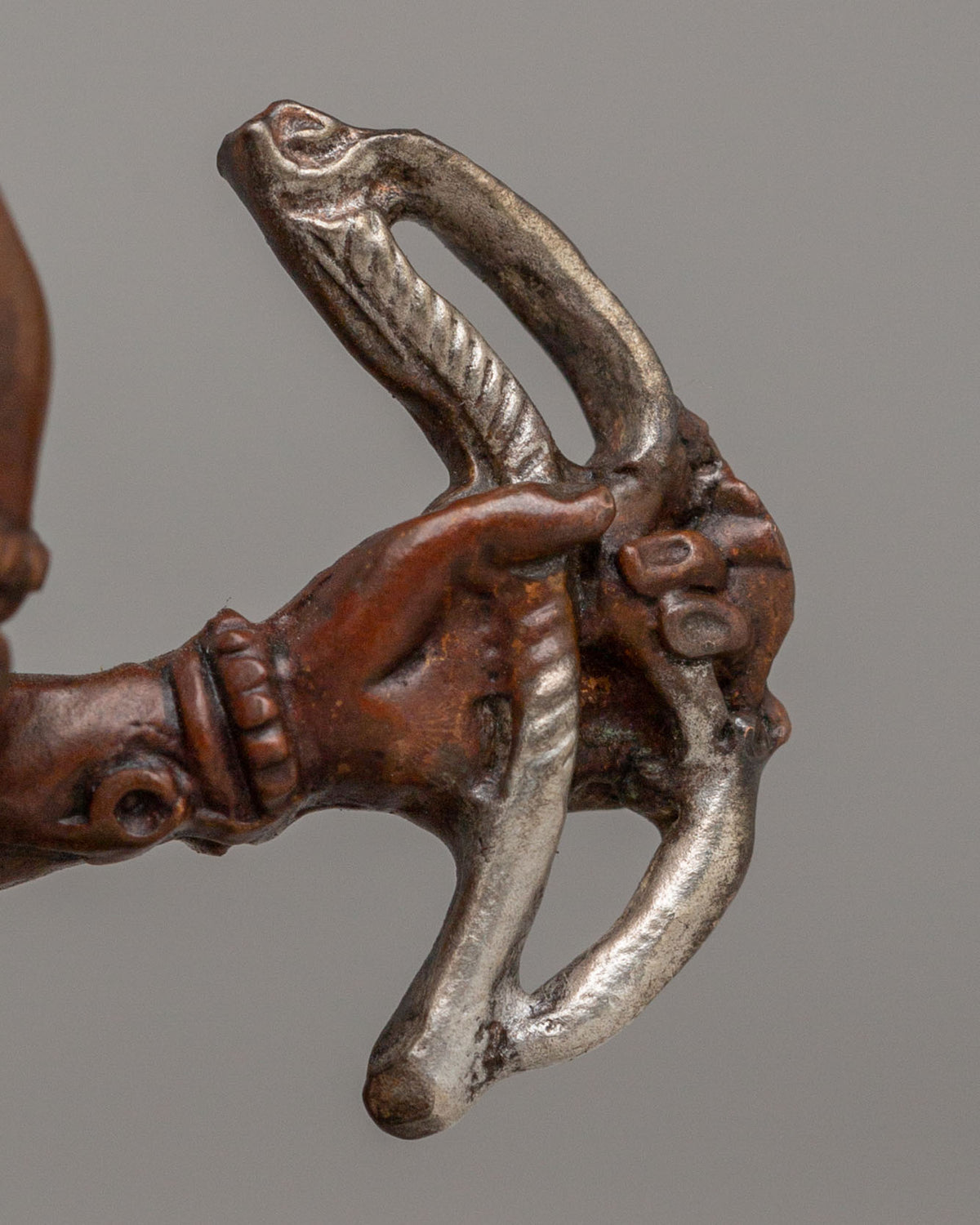Handcrafted Tibetan Namasangiti Statue | Oxidized Copper Body with Silver Plating