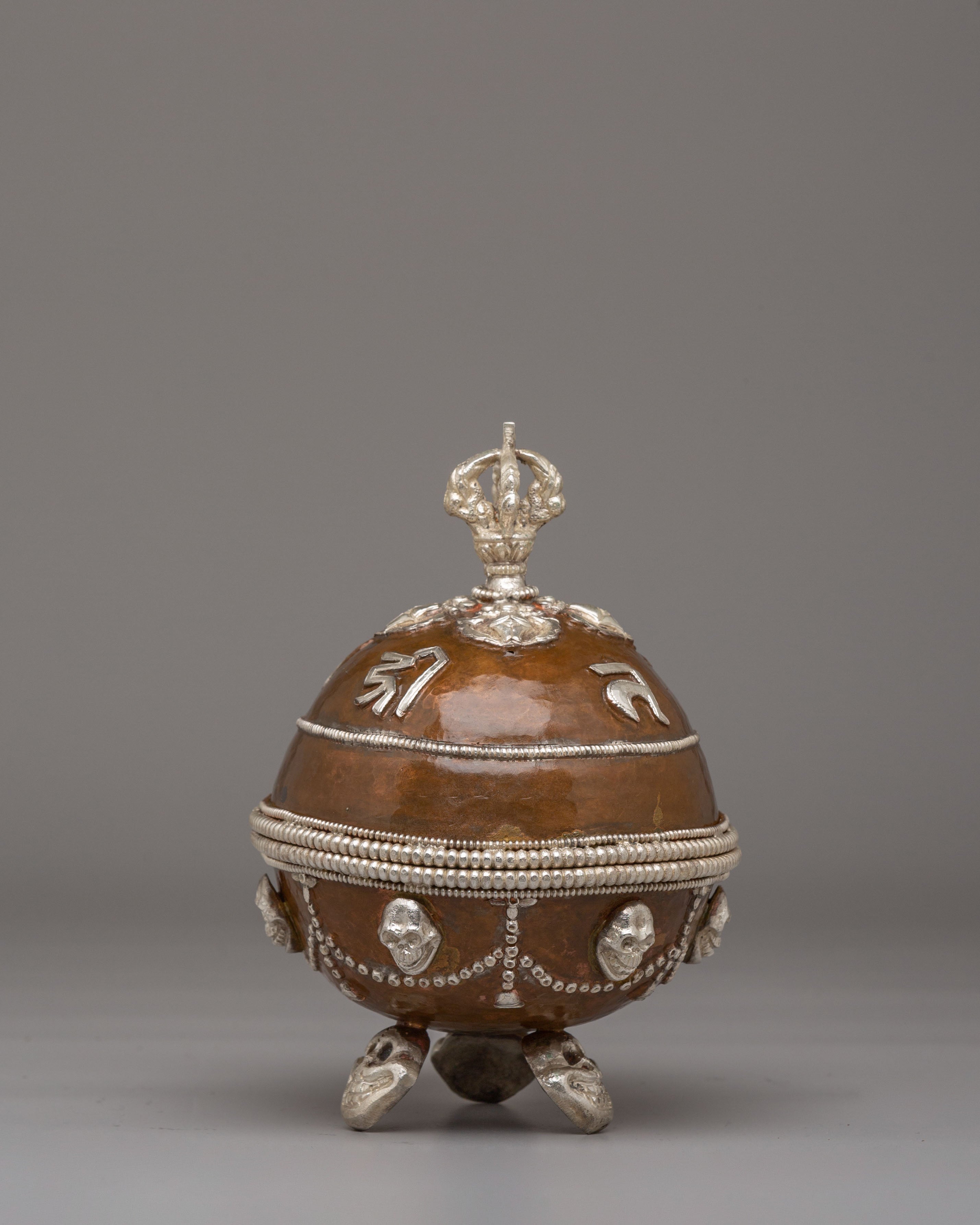 Traditional Kapala for Ritual | Sacred Tibetan Skull Cup for Ceremonies