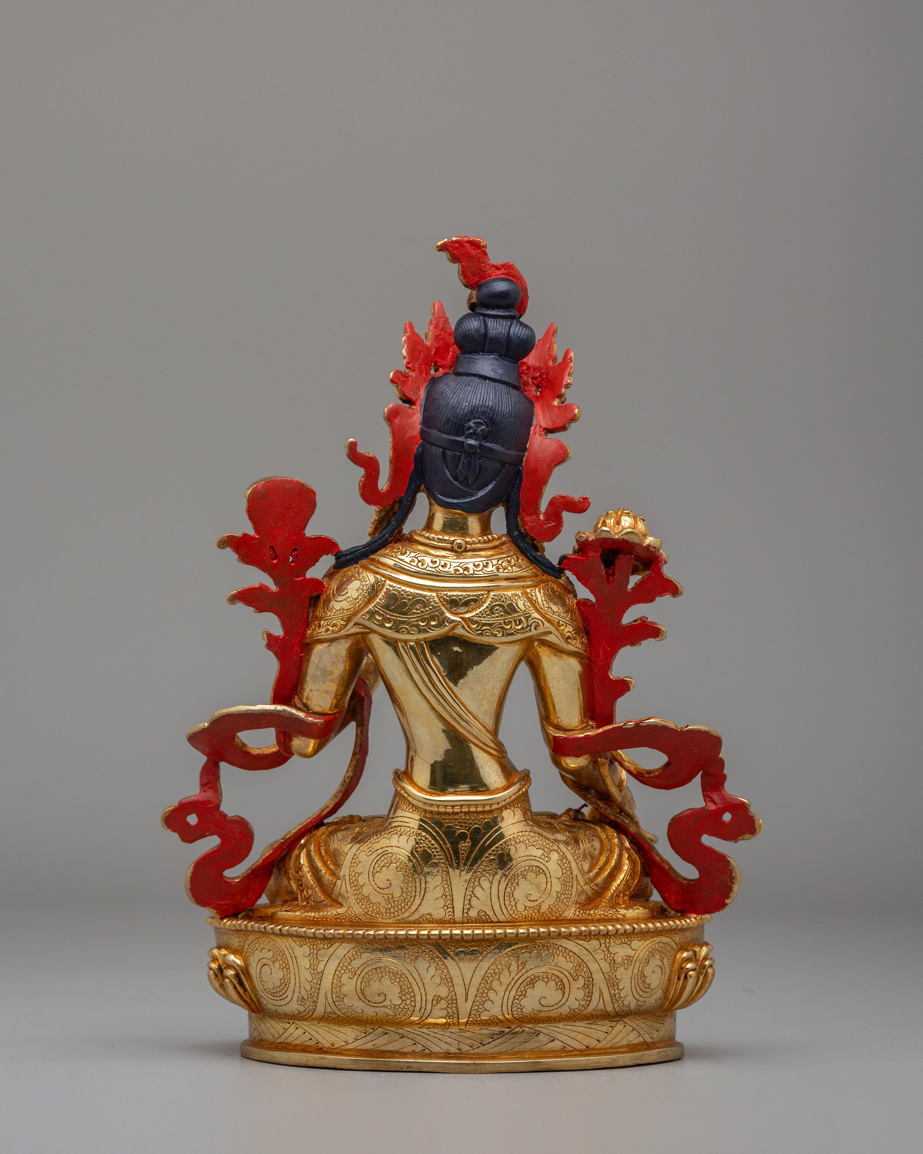 Traditional White Tara Statue | Handmade Tibetan Artwork
