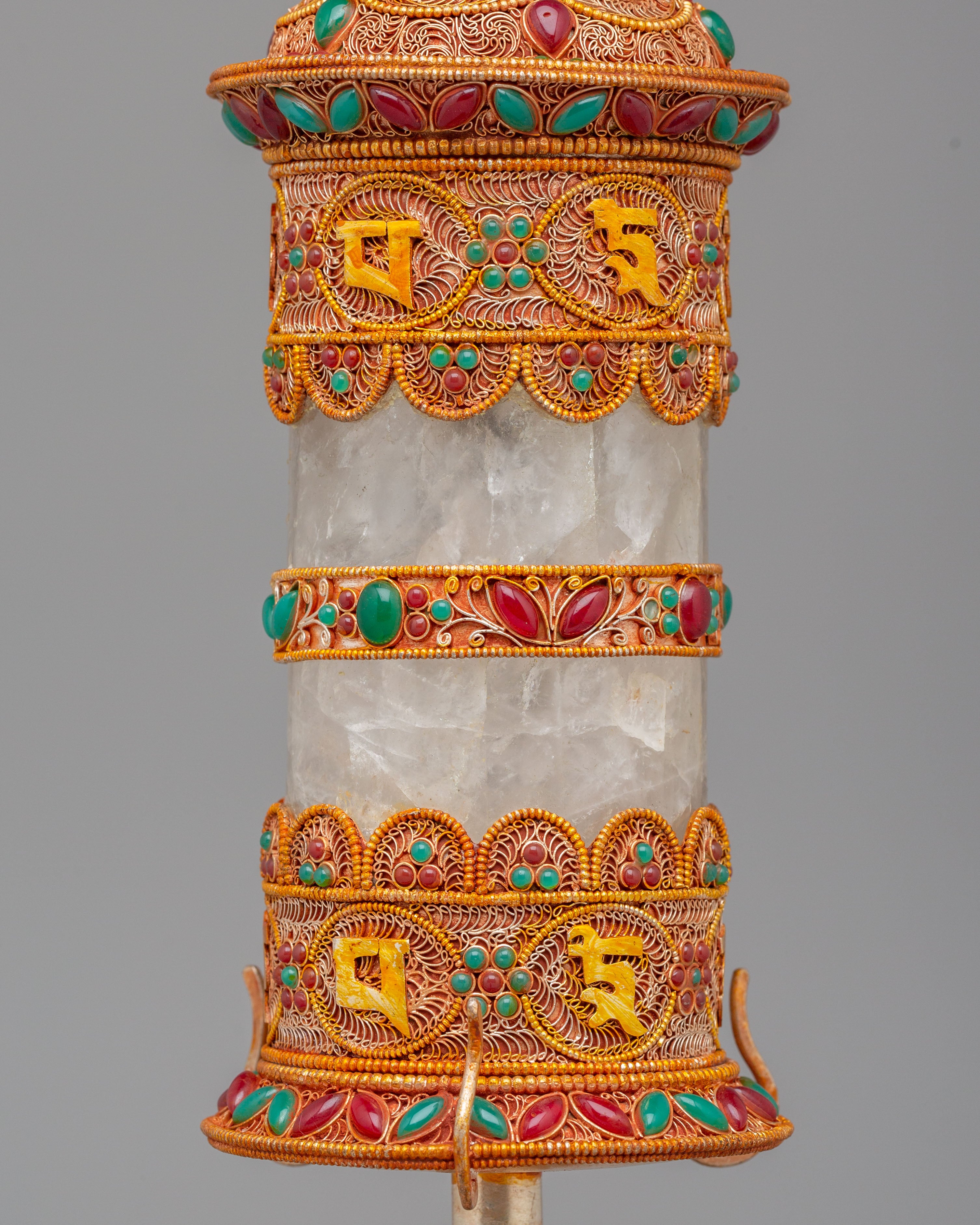 Handcrafted Prayer Wheel for Altar Use | Tibetan Mantra Spinner