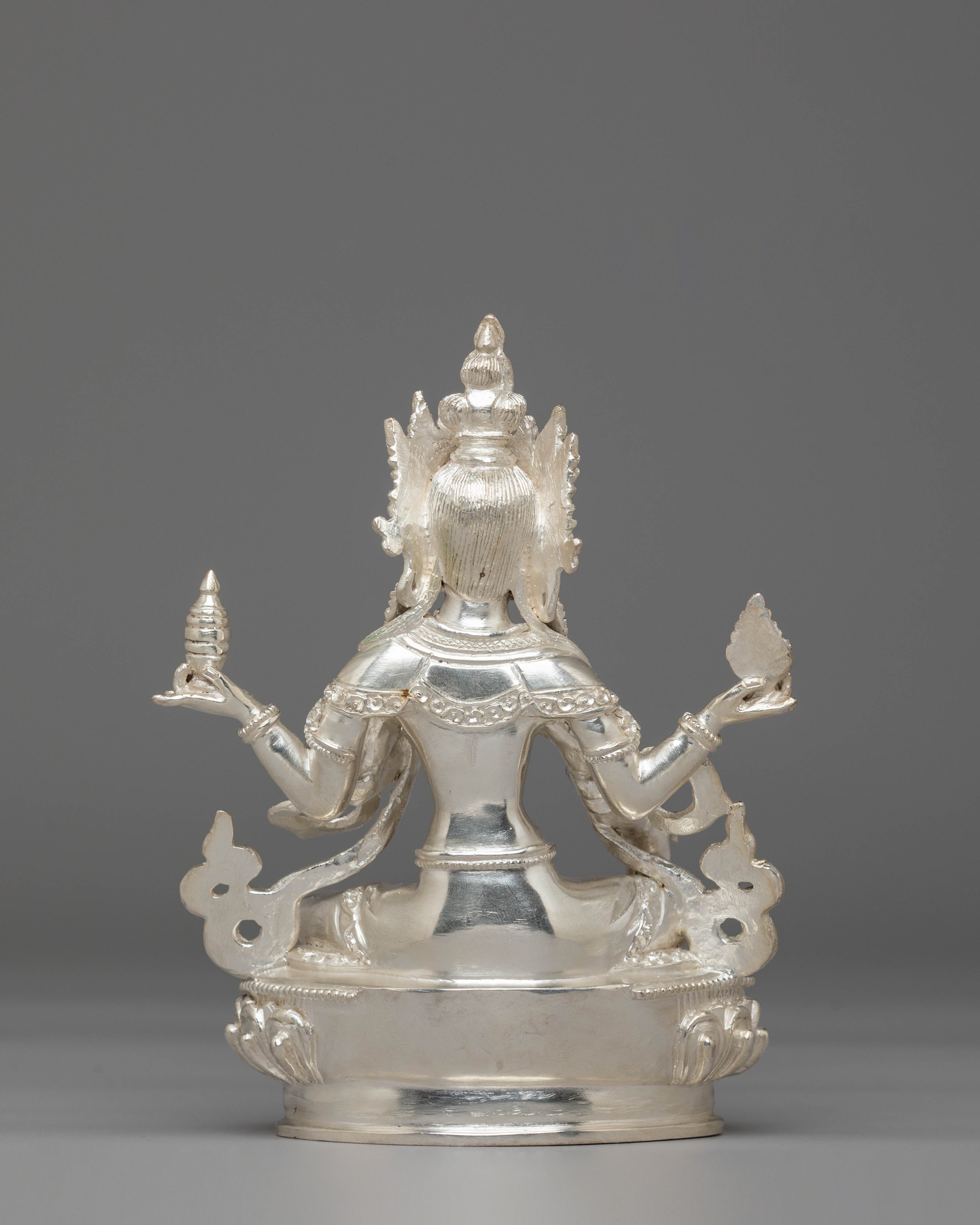 Handcrafted Silver Hindu Deity Laxmi | The Goddess of Wealth