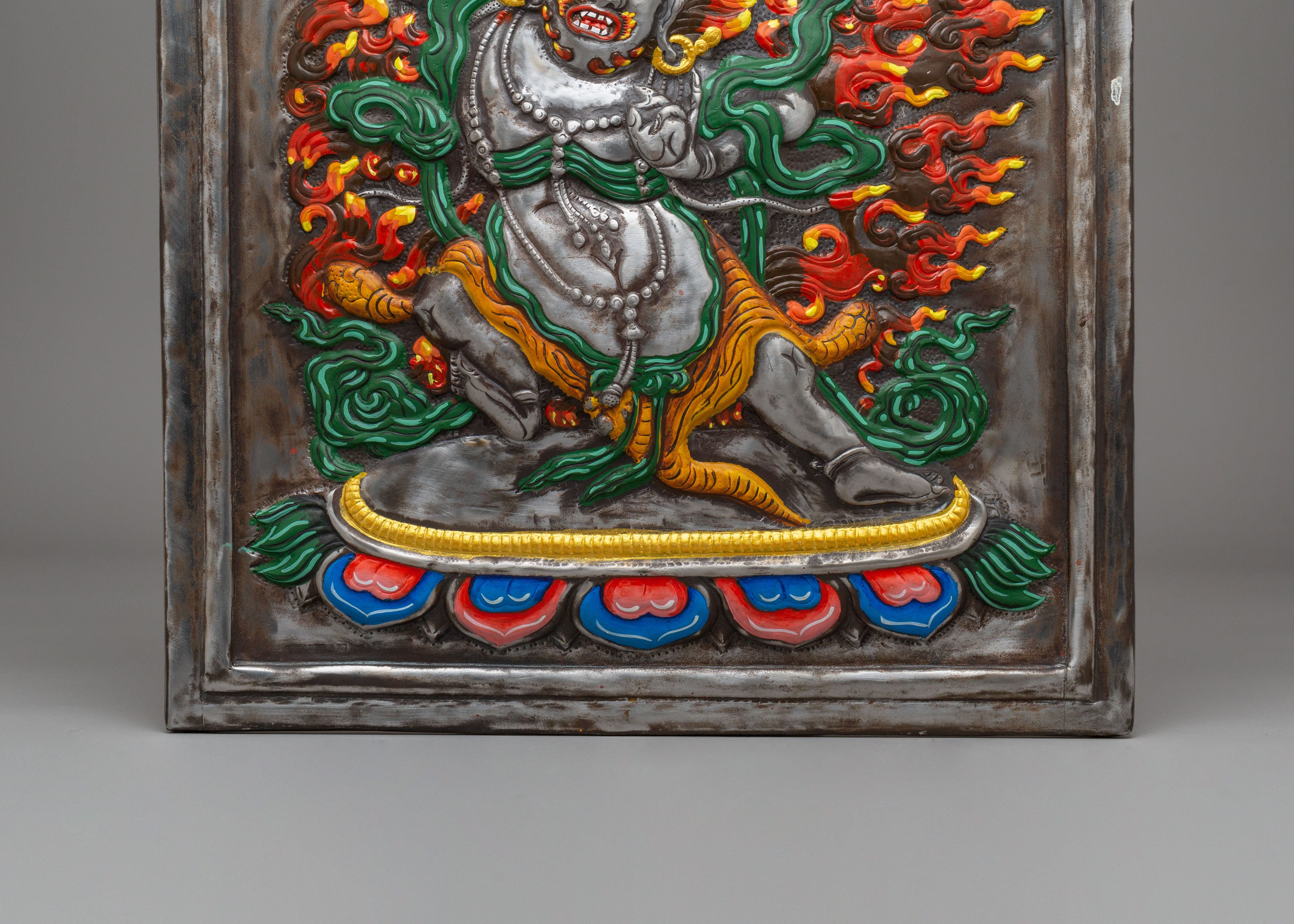Spiritual Vajrapani Wall Hanging | Tibetan Artwork for Home Decor