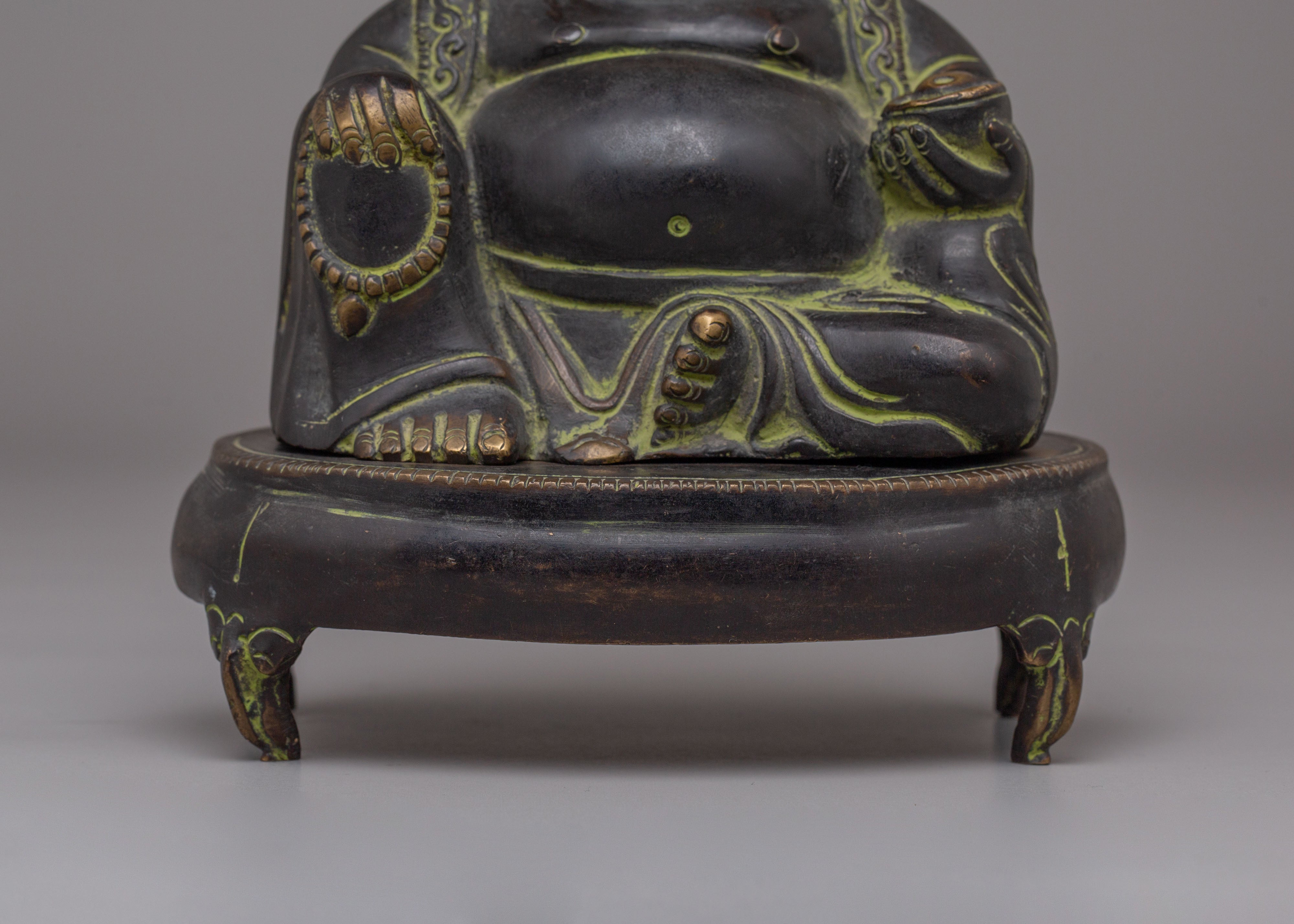 Tibetan Laughing Buddha Incense Holder | Perfect for Meditation and Spiritual Practices