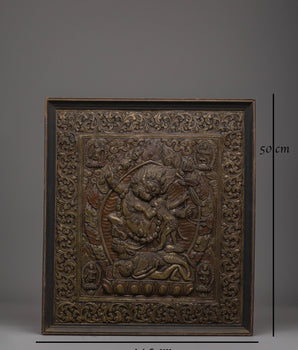 Handcarved Yamantaka Wall Hanging | Vajrayogini & Dorje Phagmo Art