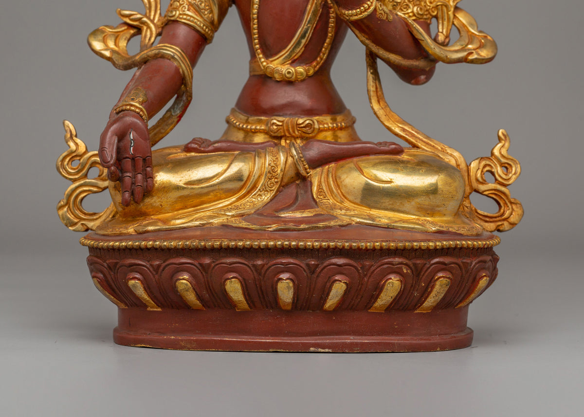 Tibetan Healing Deity White Tara Statue | Handcrafted Spiritual Decor