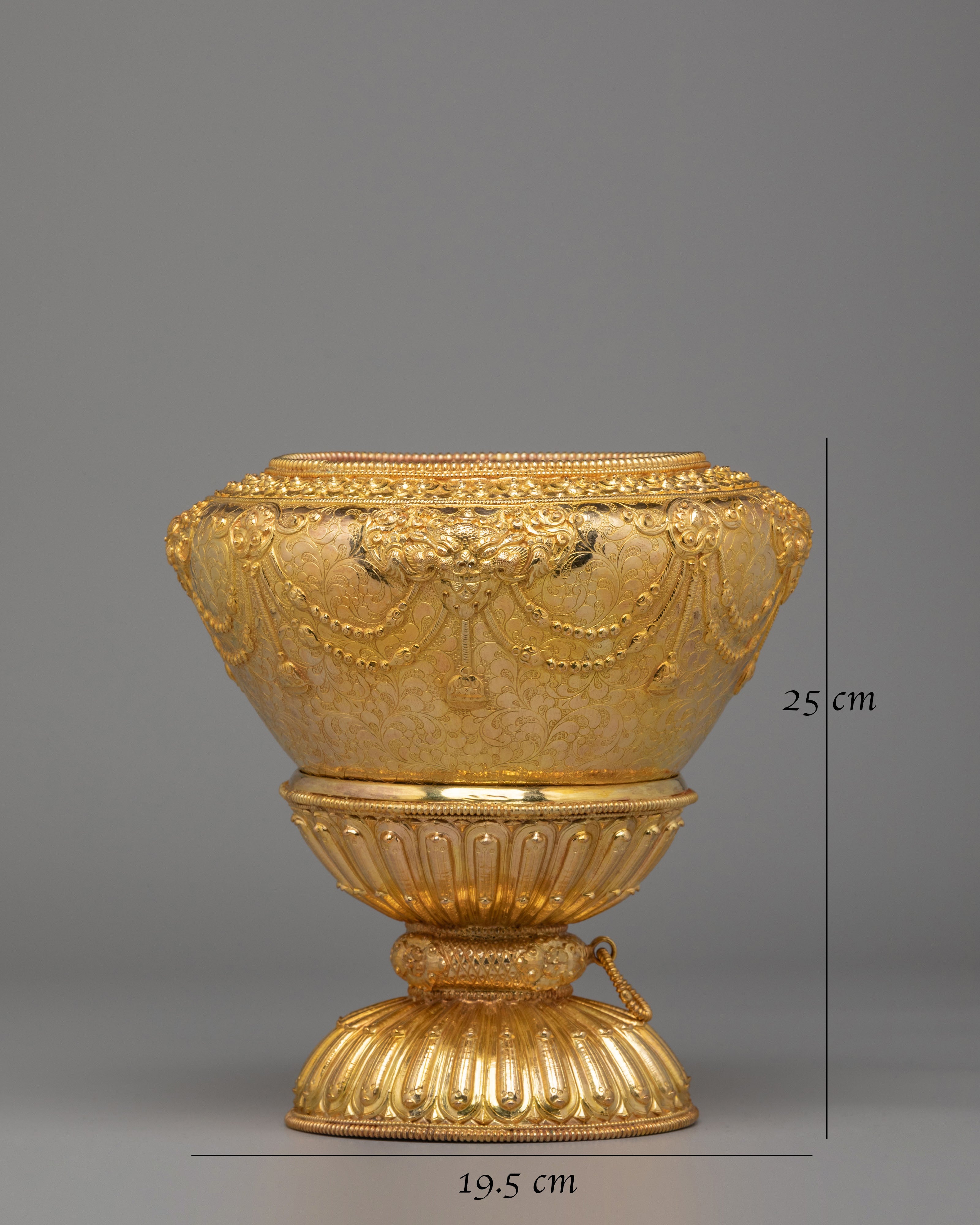 Handcrafted Himalayan Golpa With Stand | Spiritual Decorative Art