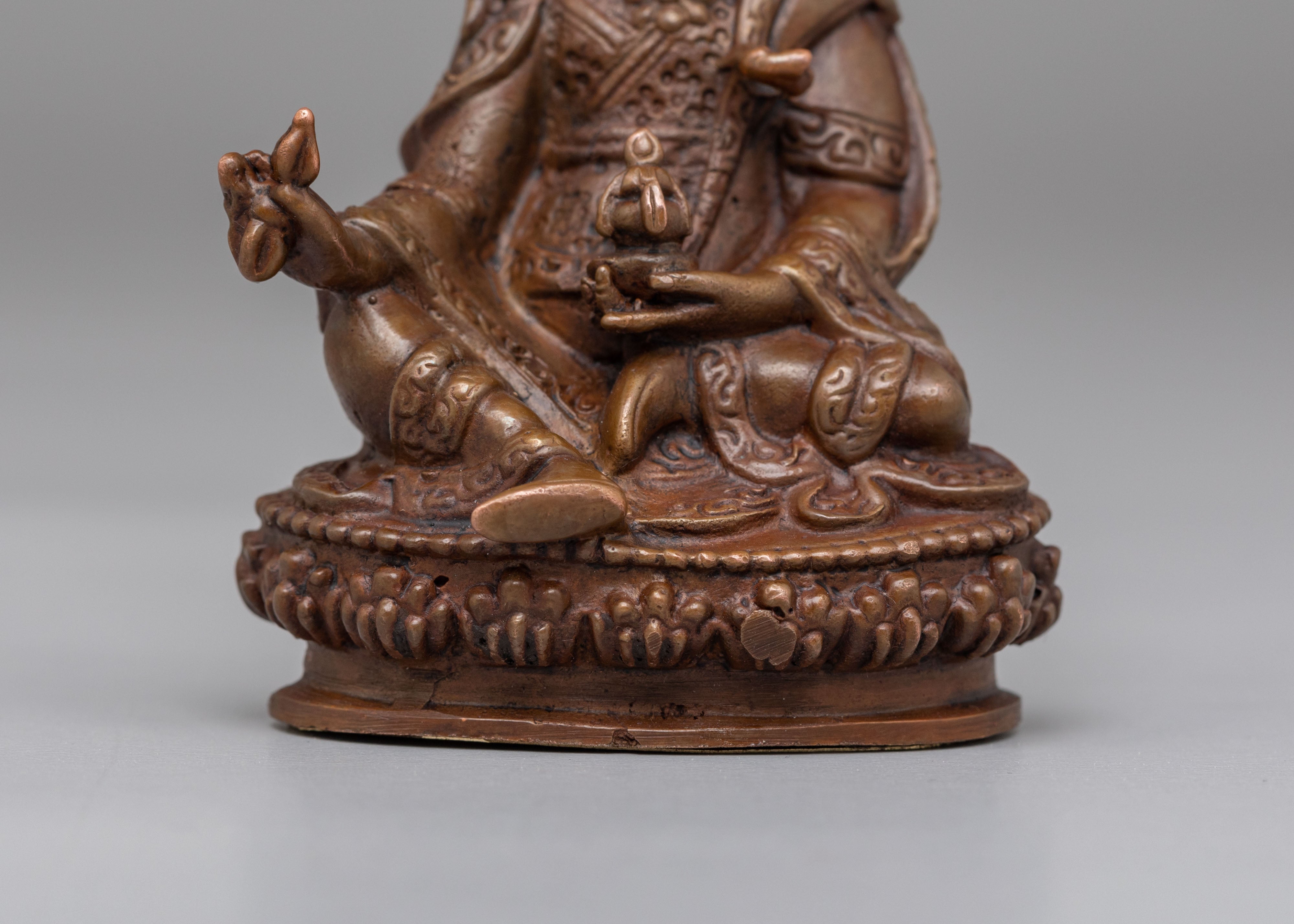 Ritual Guru Rinpoche Statue | Oxidized Copper Spiritual Decor