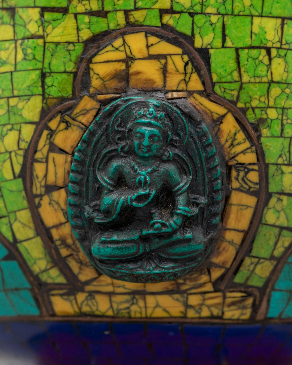Handcrafted Bhumba with Green Tara | Tibetan Ritual Vessel for Sacred Offerings