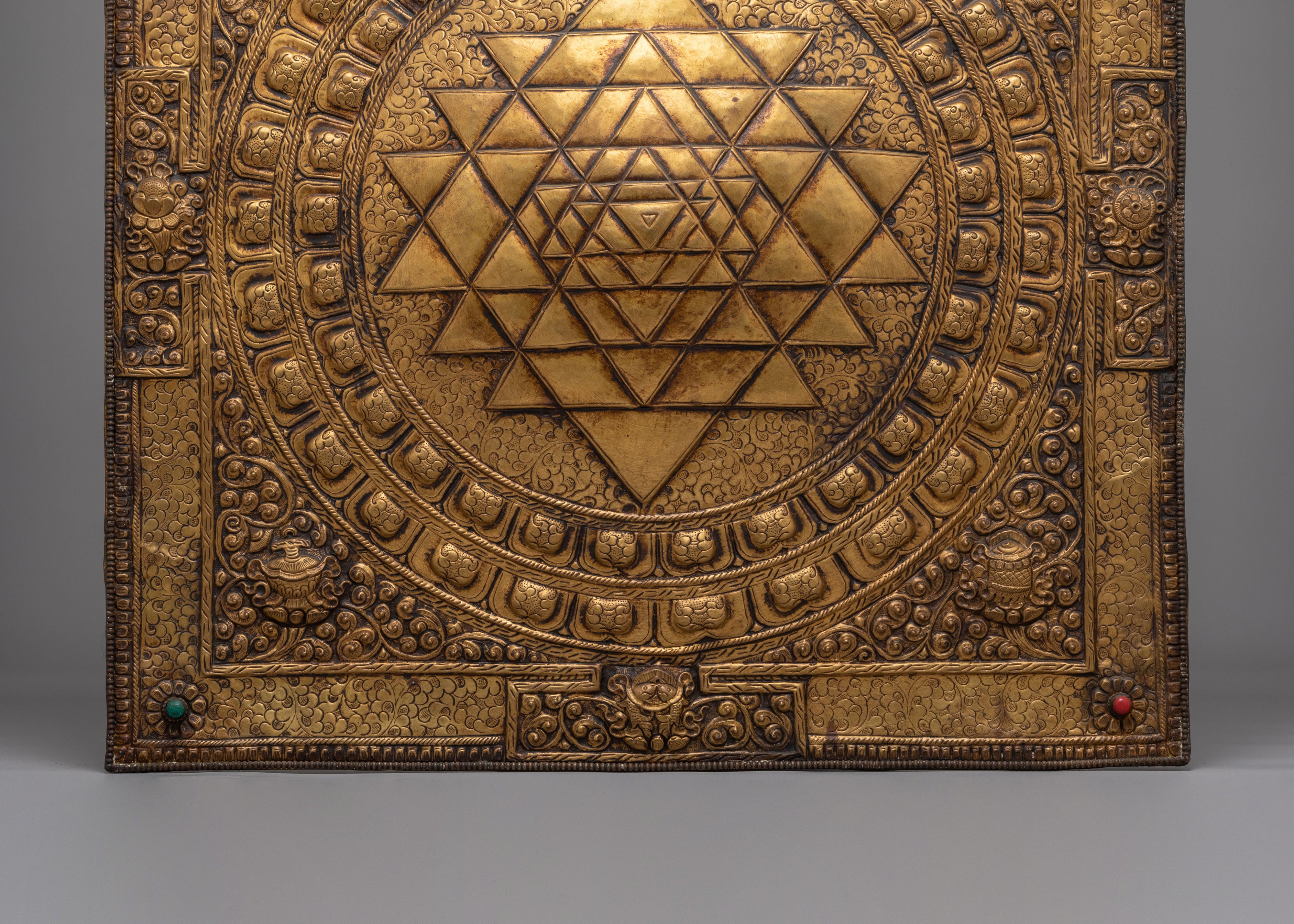 Handcrafted Sri Yantra Wall Hanging | Tibetan Sacred Art