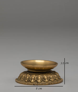 Handcrafted Oil Lamp for Altar Decor | Brass Lamp for Buddhist Rituals