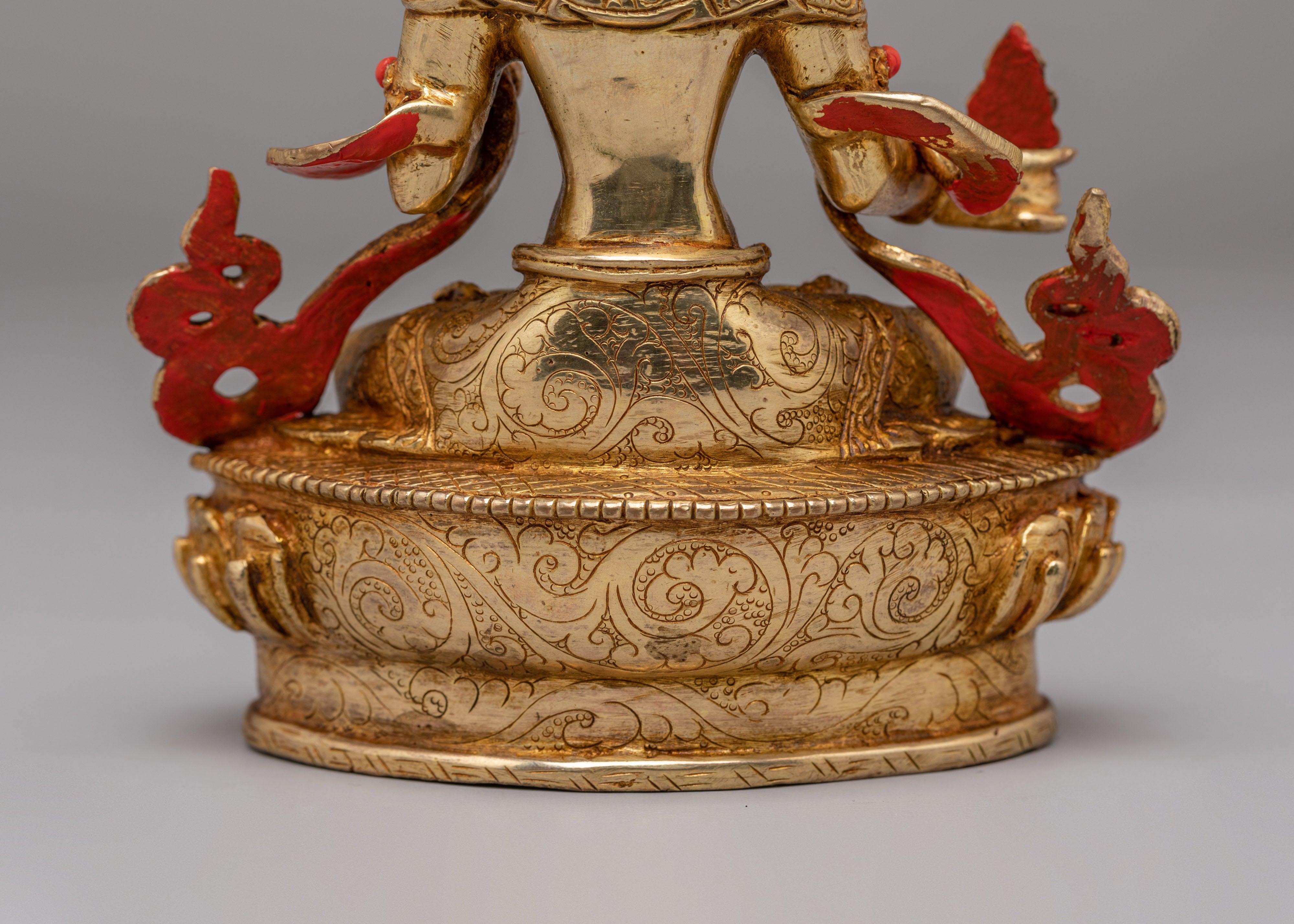 Sacred Tibetan Dukar Sculpture | White Parasol Protection Deity