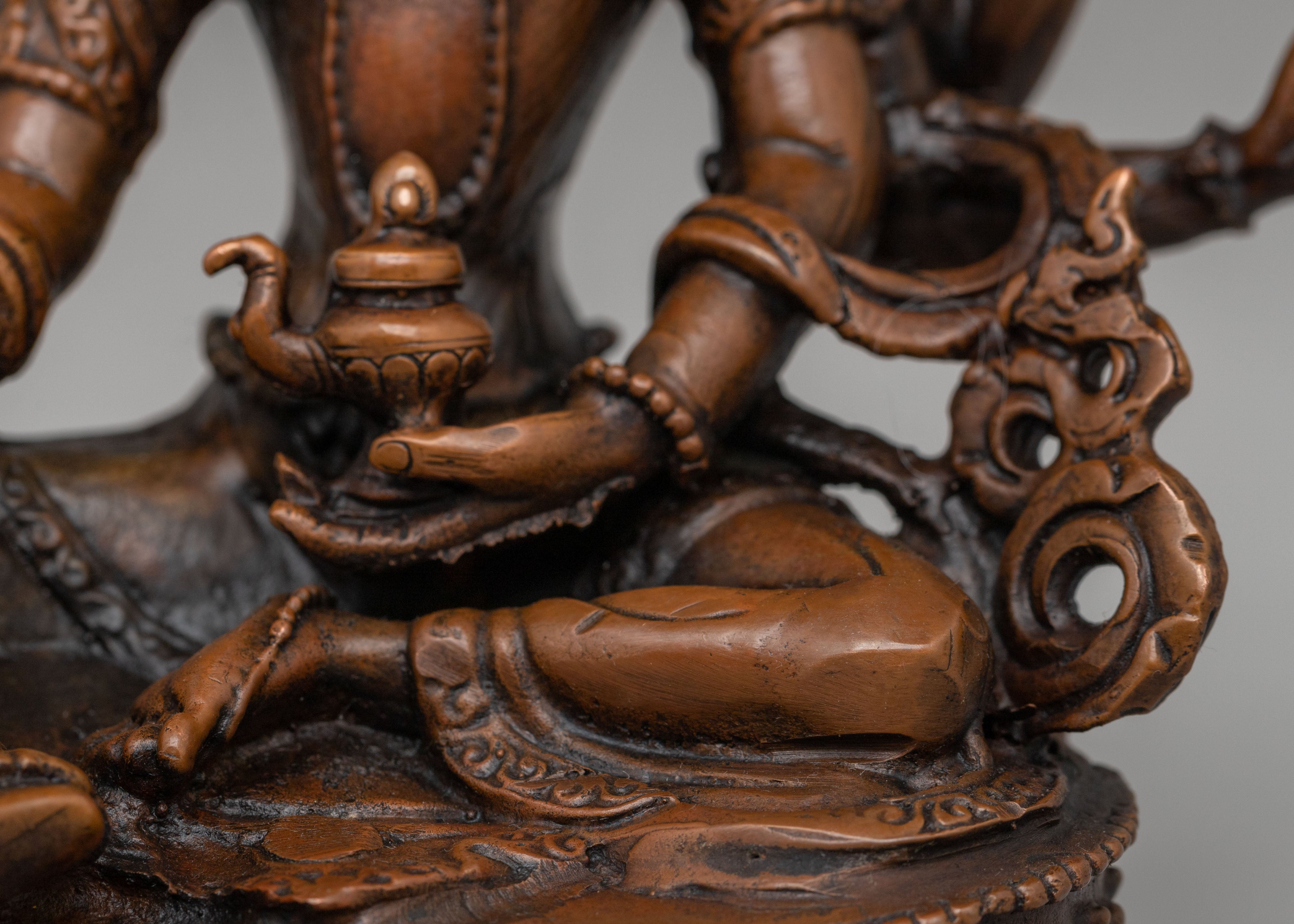 Vasudhara Statue for Wealth | Handcrafted Tibetan Wealth Deity Figurine