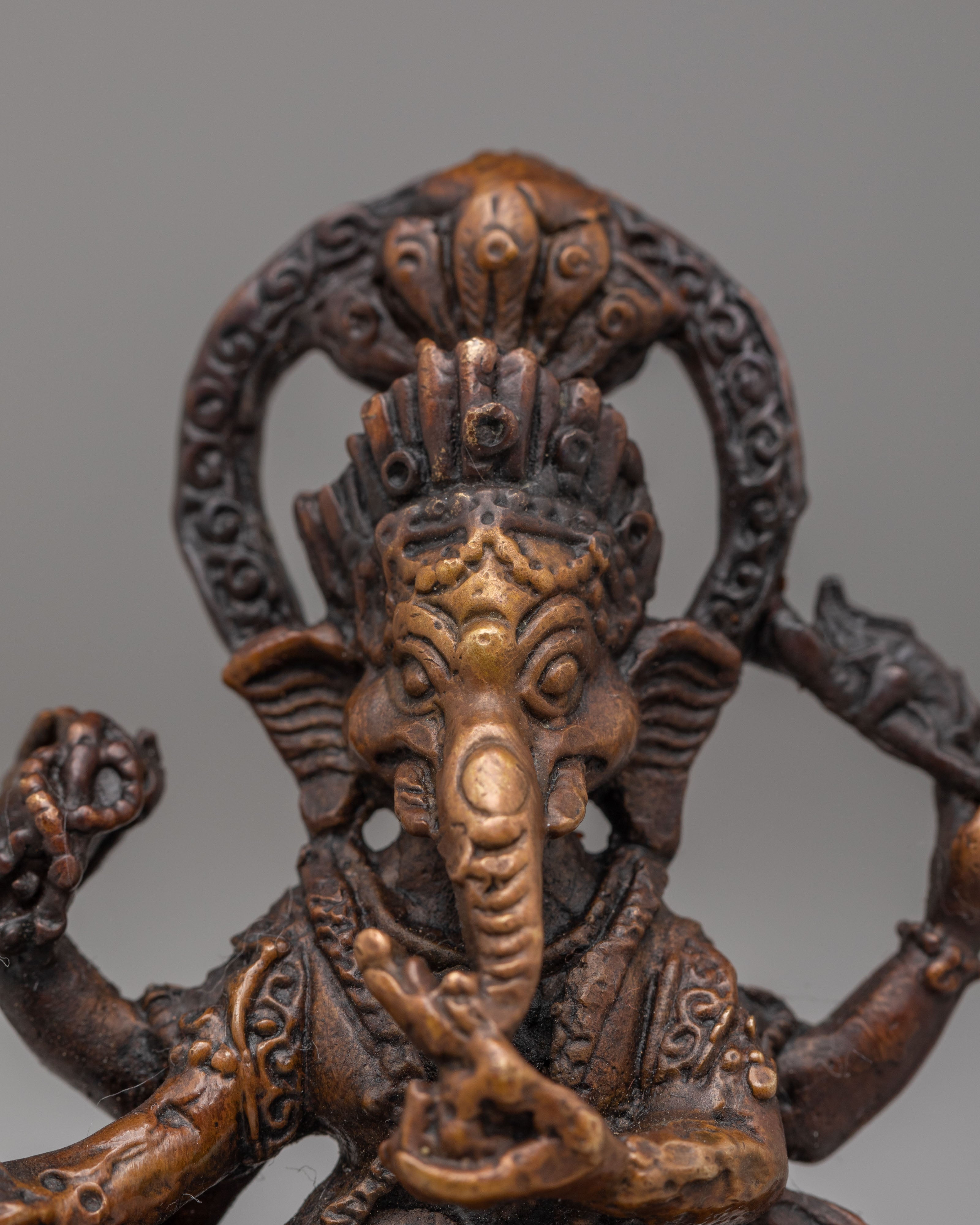 Himalayan Lord Ganesh Statue | Oxidized Copper Statue for Spiritual Decor