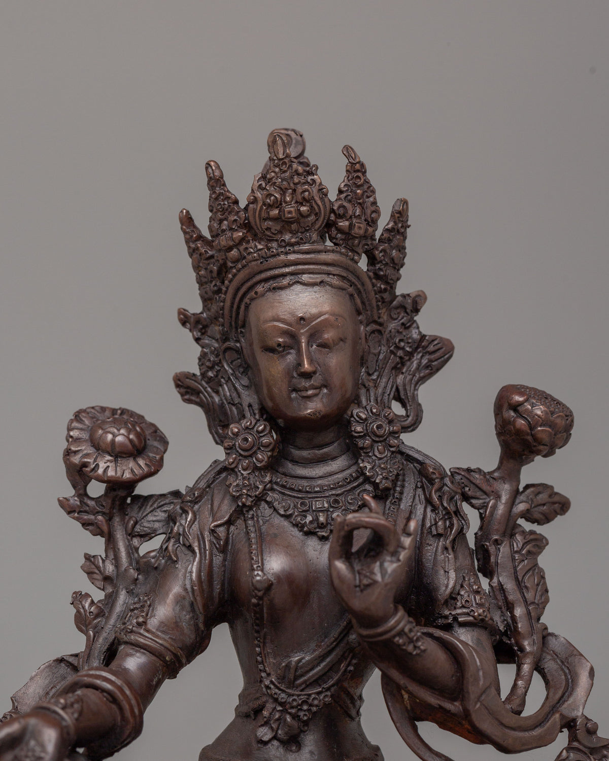 Handmade Green Tara Altar Statue | Spiritual Decor for Meditation &amp; Rituals