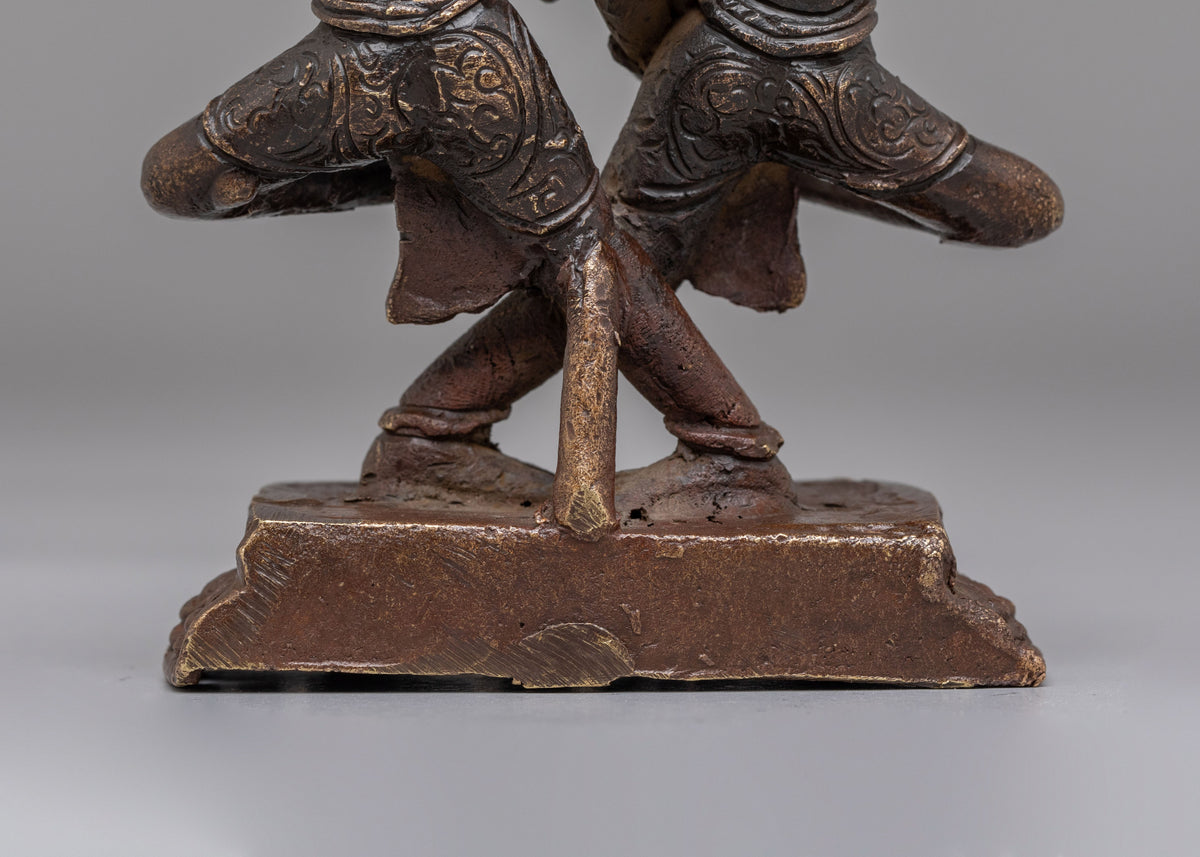 Shiva and Parvati Divine Deity Statue | Oxidized Copper Divine Couple