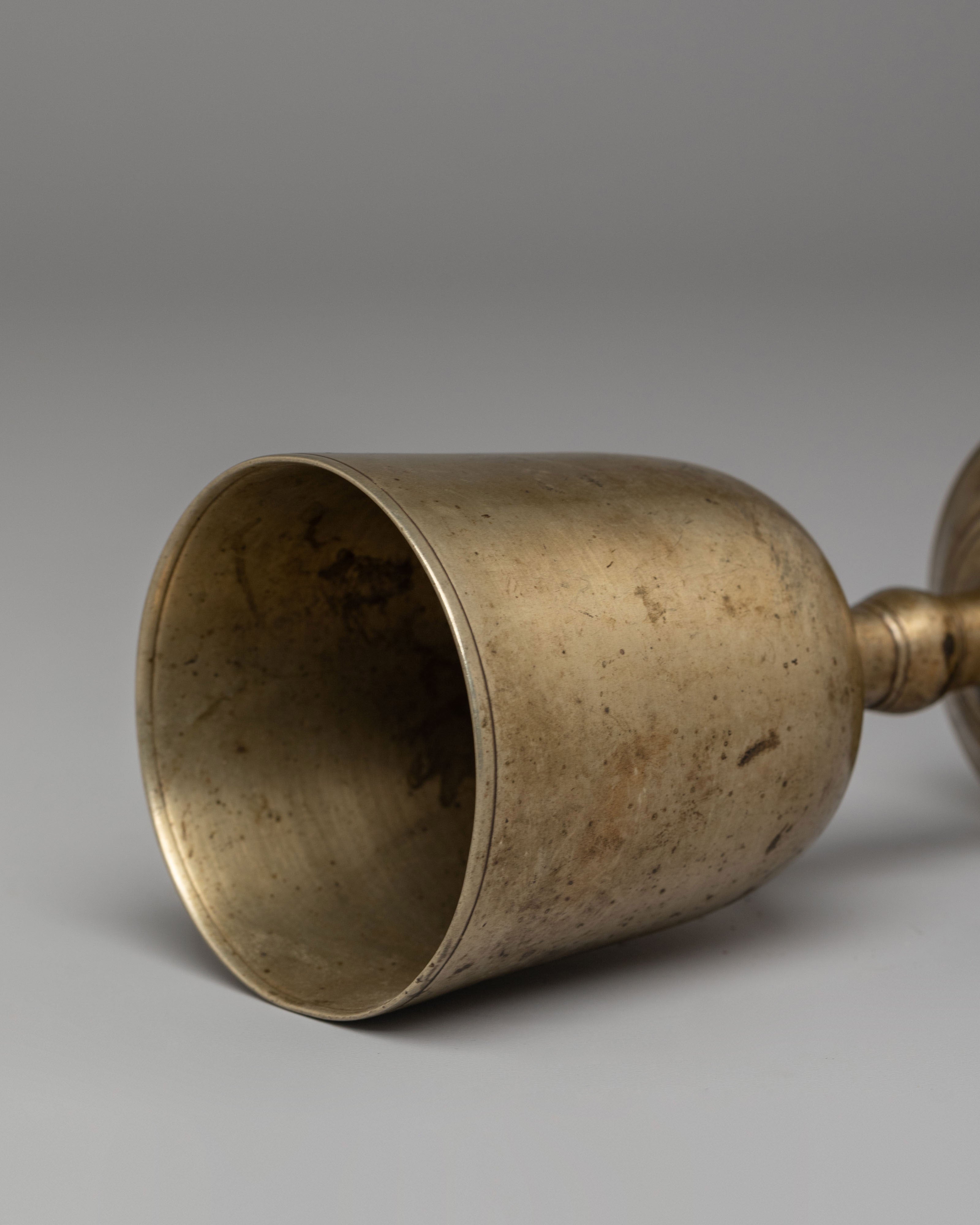Handcrafted Offering Glass | Bronze Tibetan Ritual Vessel