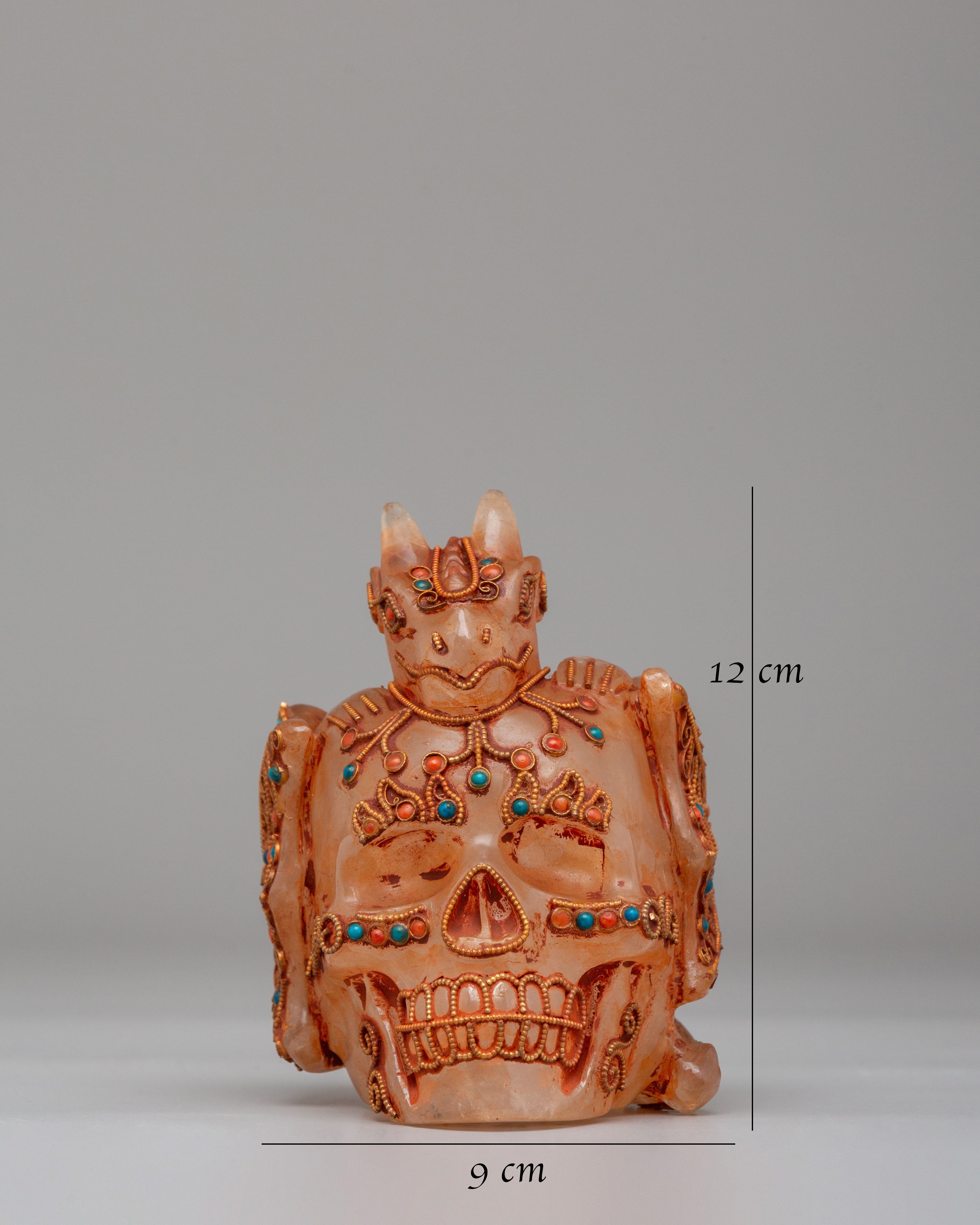 Himalayan Crystal Skull | Tibetan Buddhist Ritual Skull