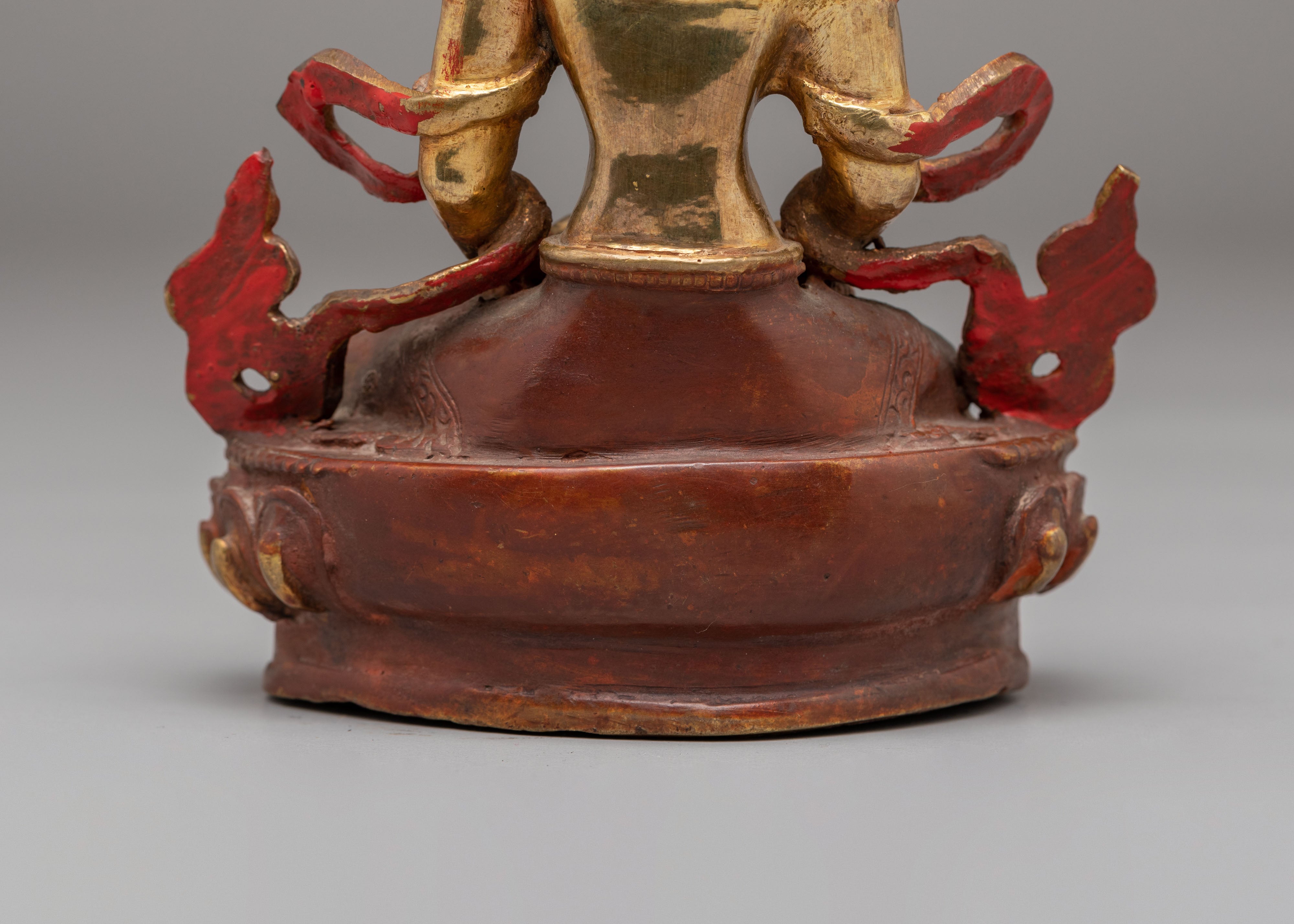 Buddhist Long Life Amitayus Statue | 24K Gold Plated Tibetan Deity