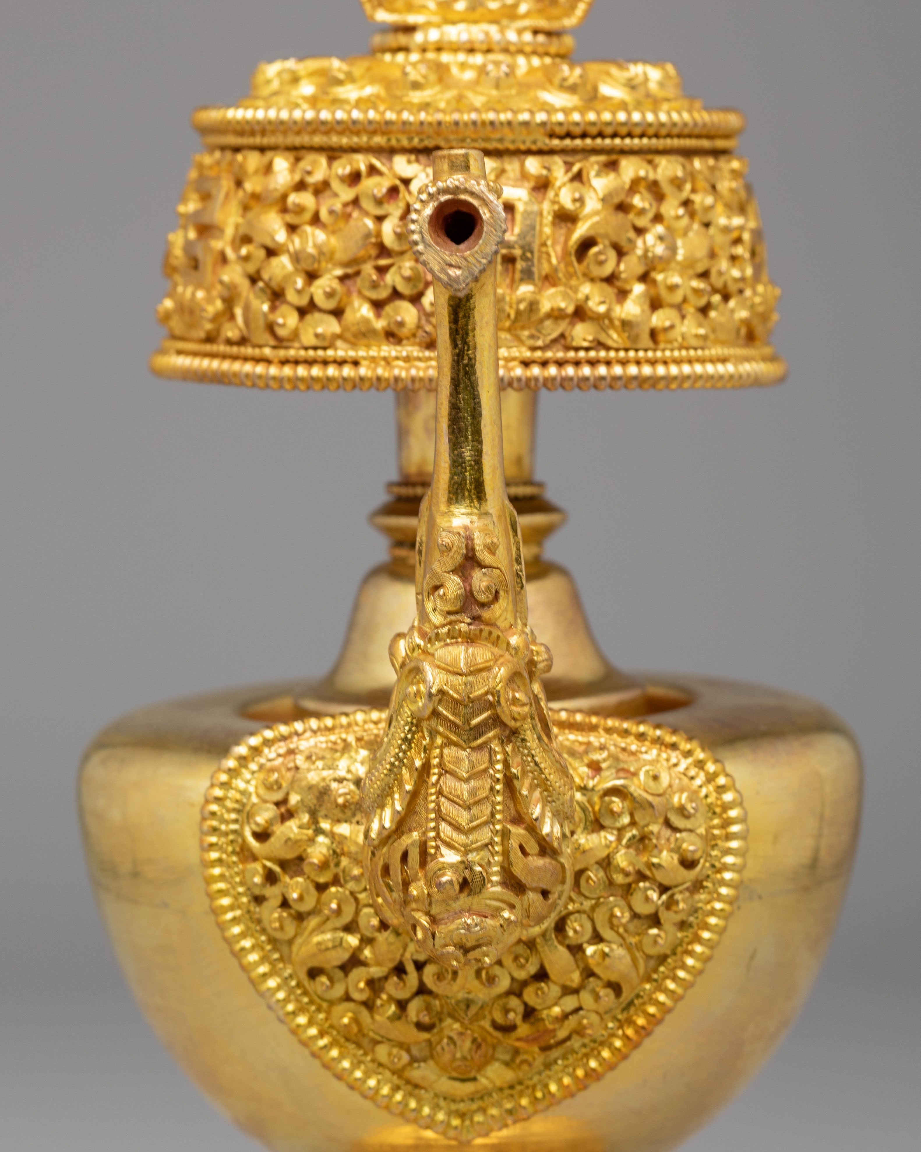 Bhumba Ritual Vessel Set | Gold Plated Copper Bhumba Set
