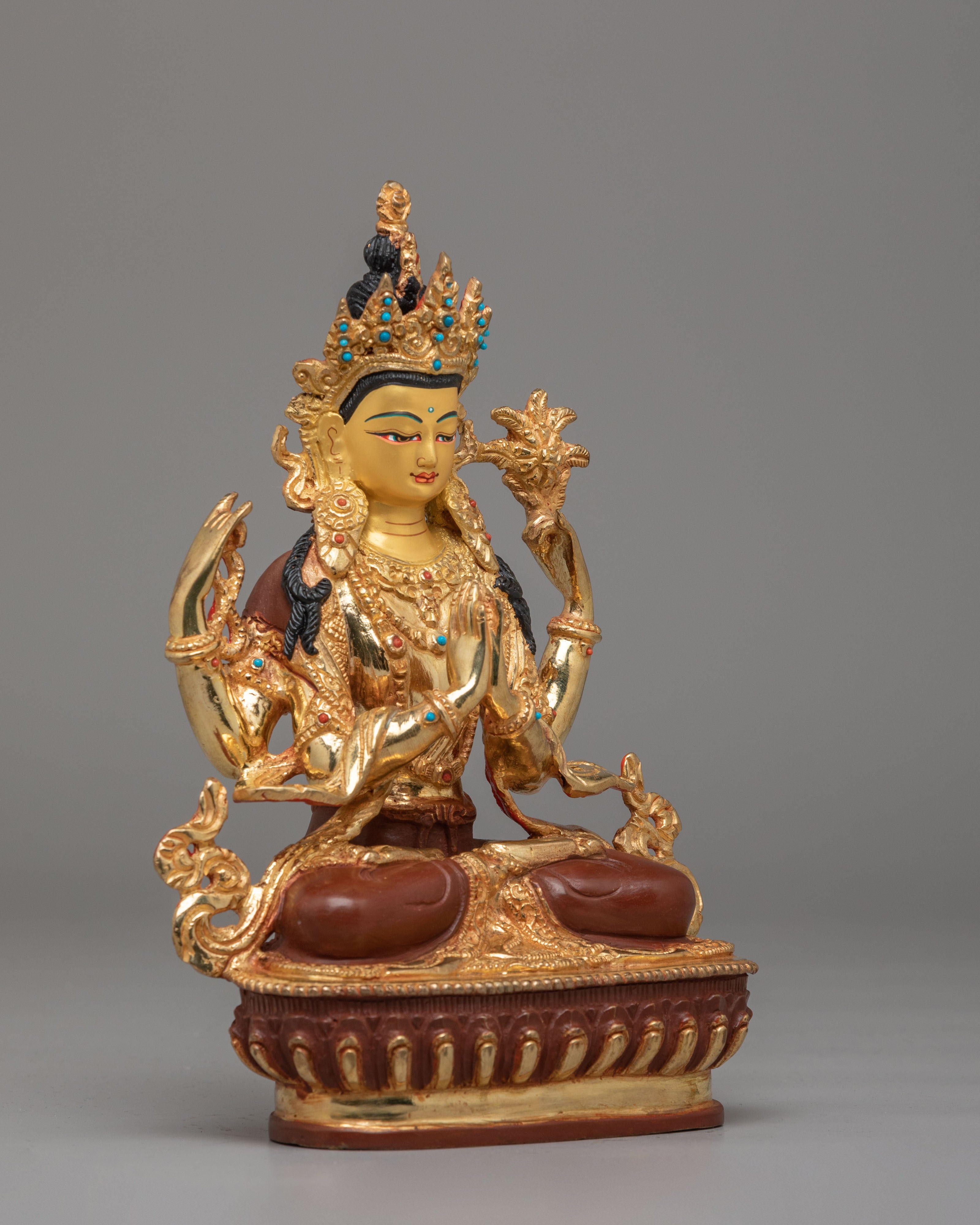 Spiritual Compassion Chenrezig Statue | Tibetan Bodhisattva of Compassion