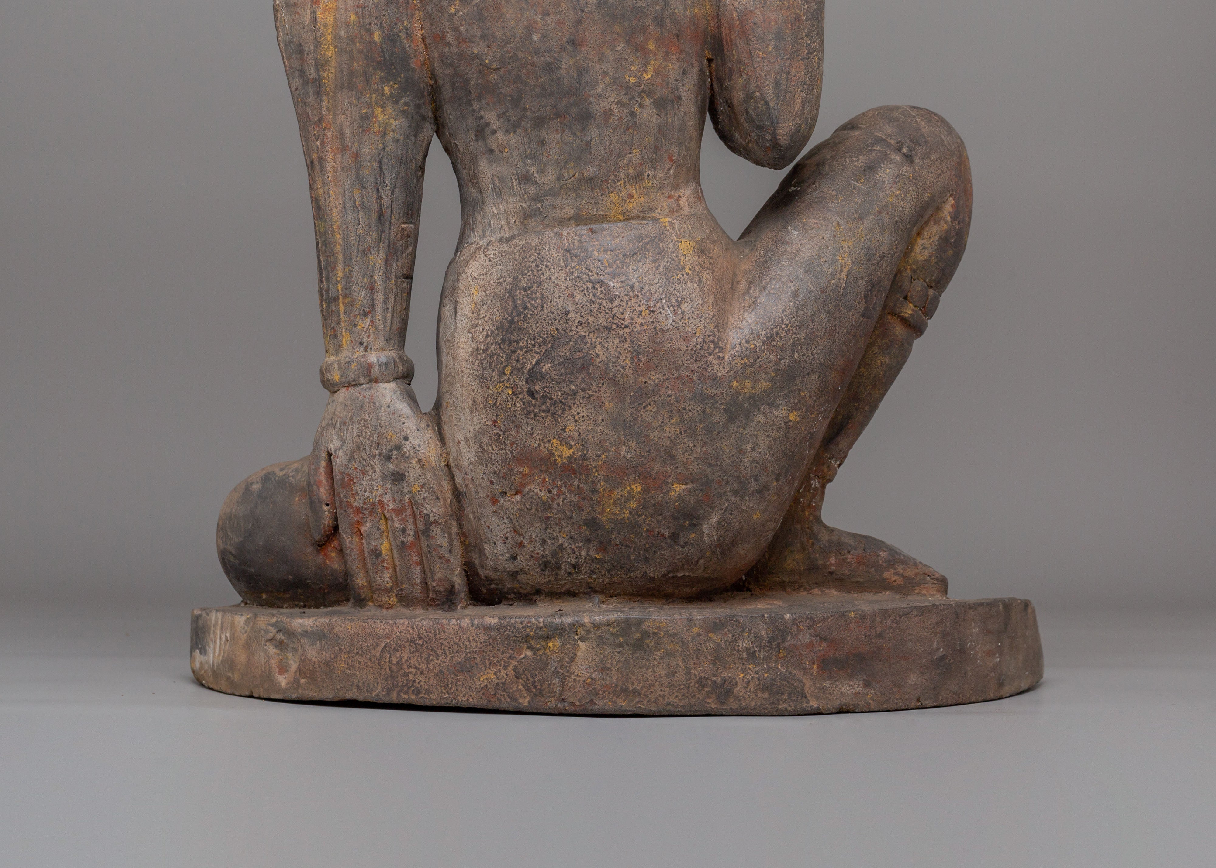 Handcrafted Indra Statue | Wooden Hindu God Sculpture