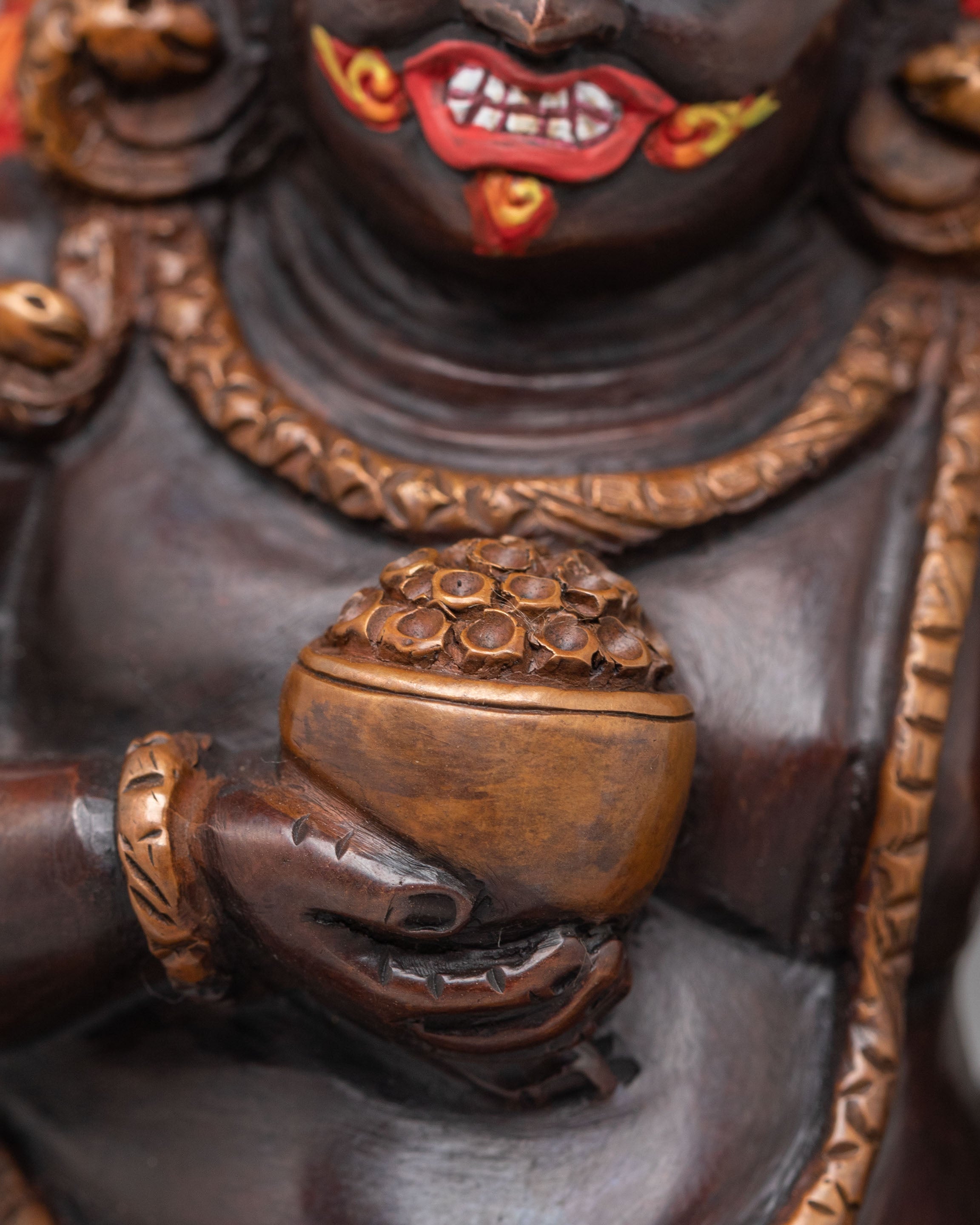 Himalayan Black Dzambhala Statue | Buddhist Wealth Deity