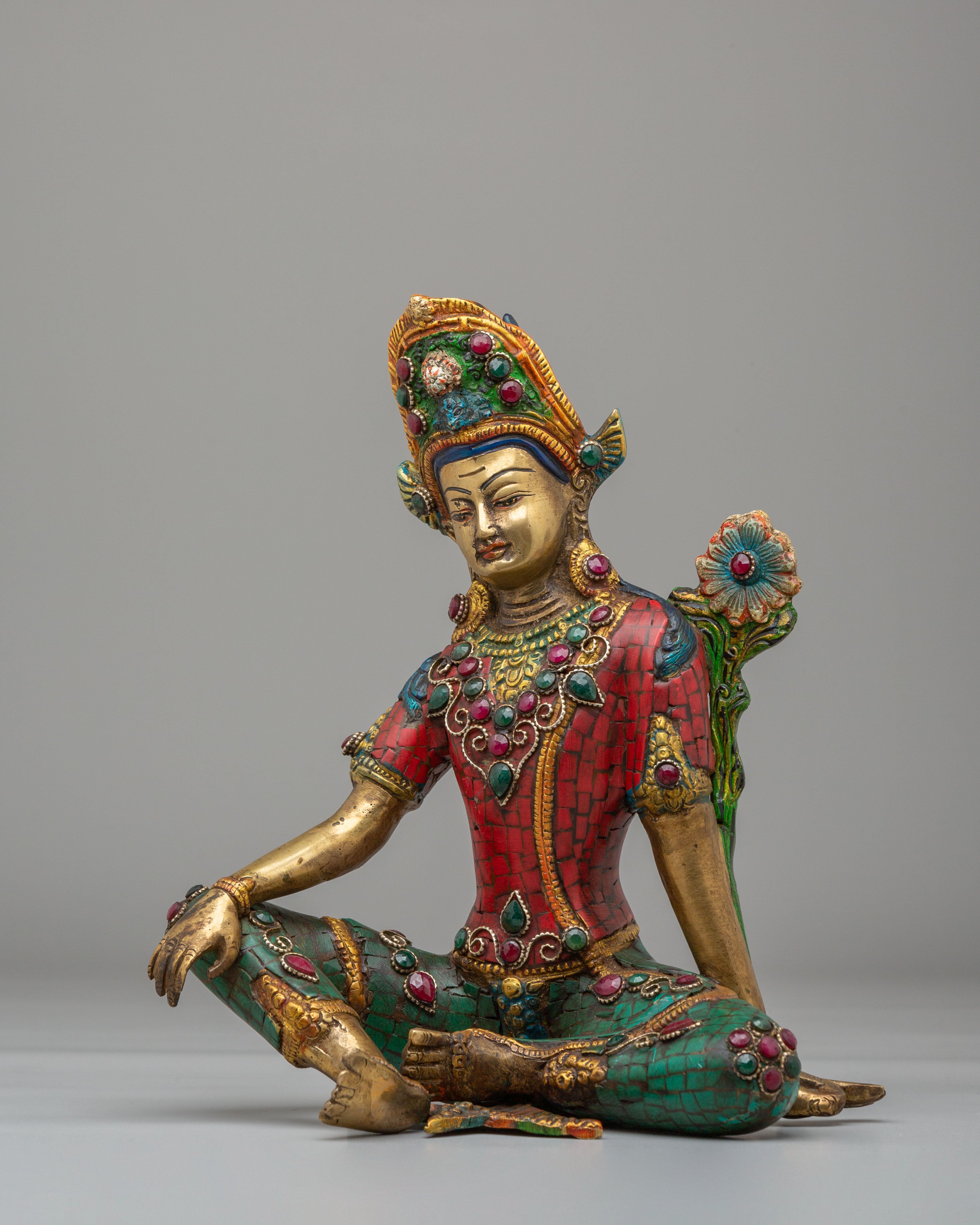 Traditional Lord Indra Spiritual Statue | Hindu Deity Sculpture