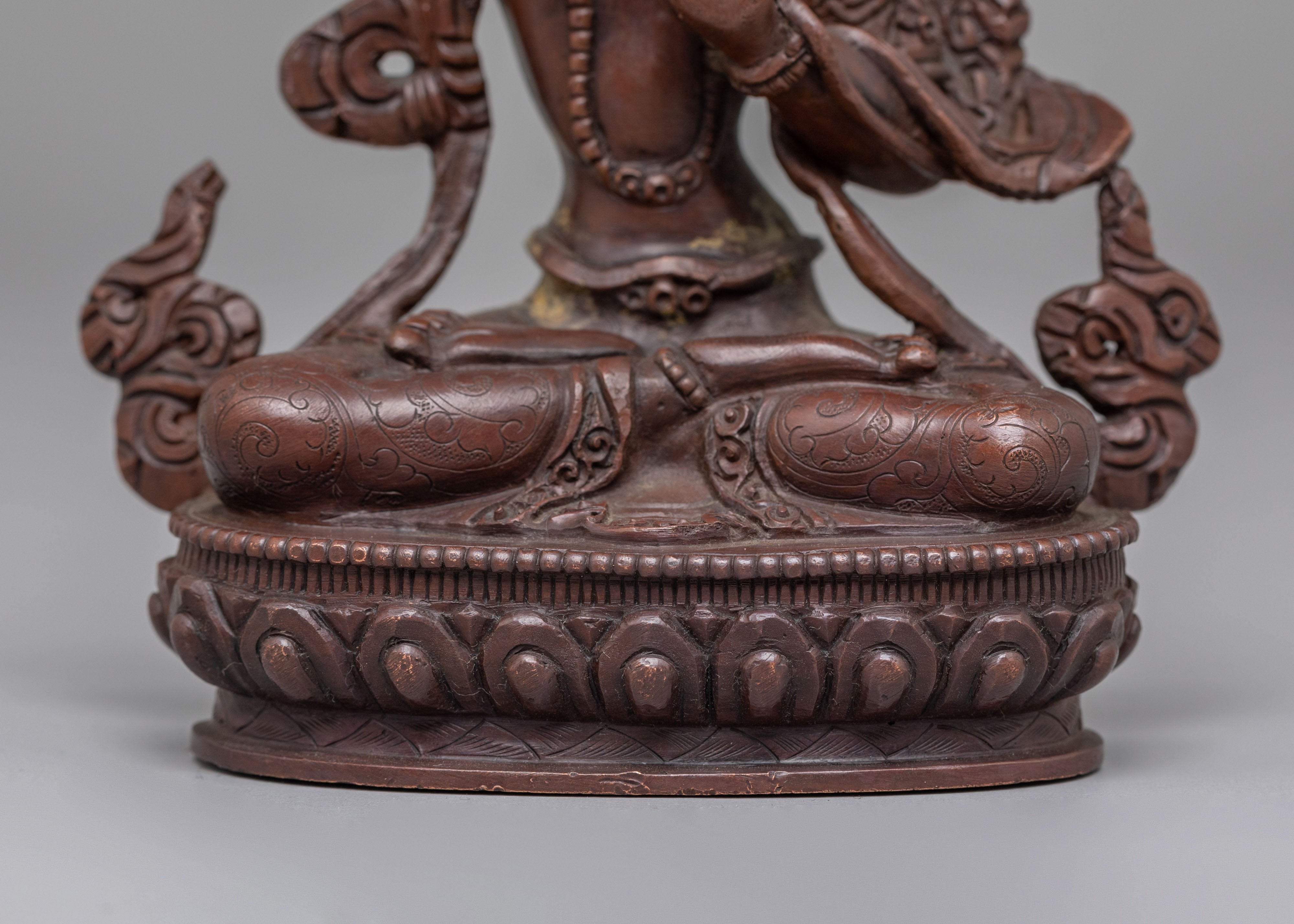 Himalayan Manjushri Wisdom Deity Statue | Tibetan Sculpture for Altar