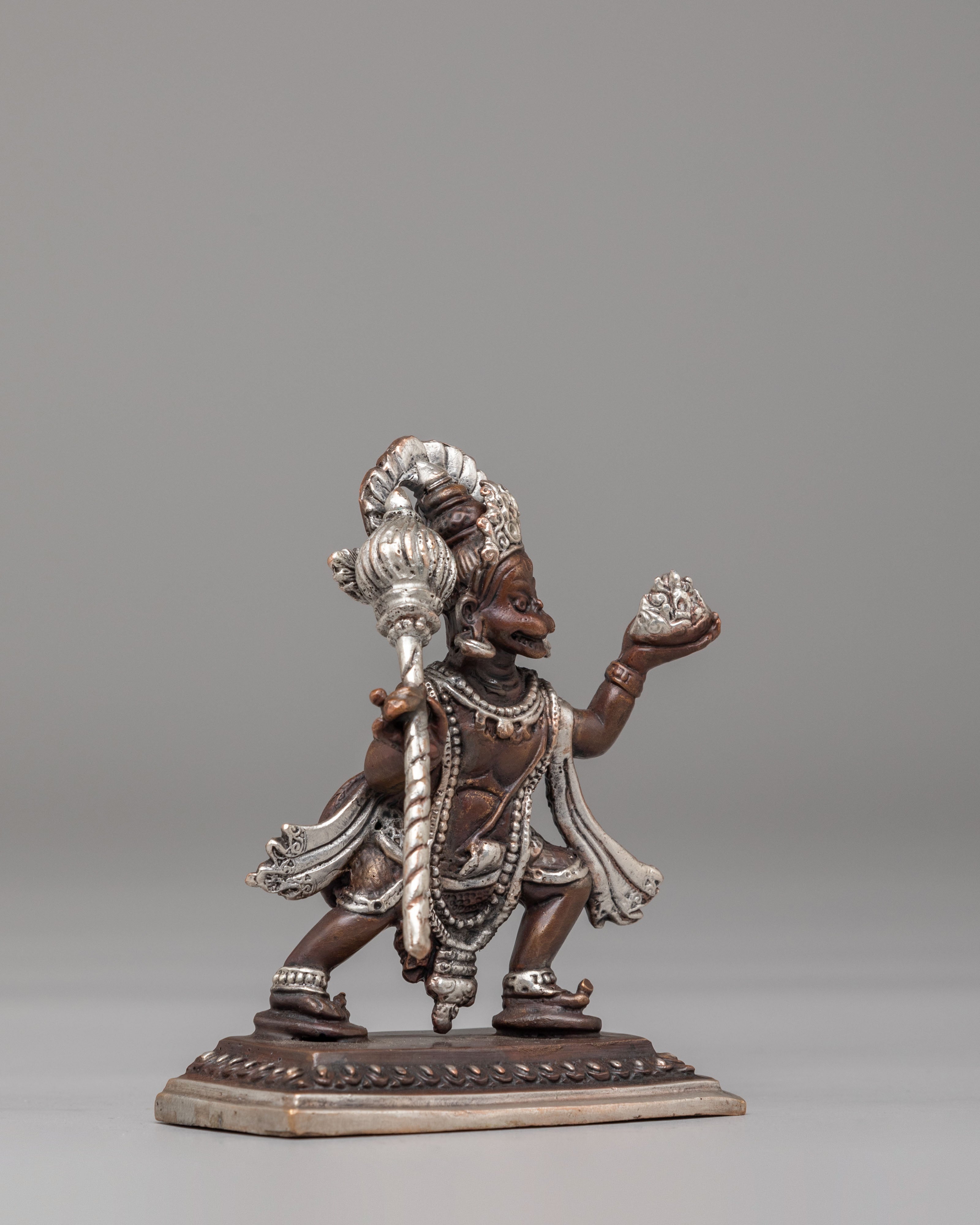 Handcrafted Hanuman Statue | Copper Body with Silver Plating