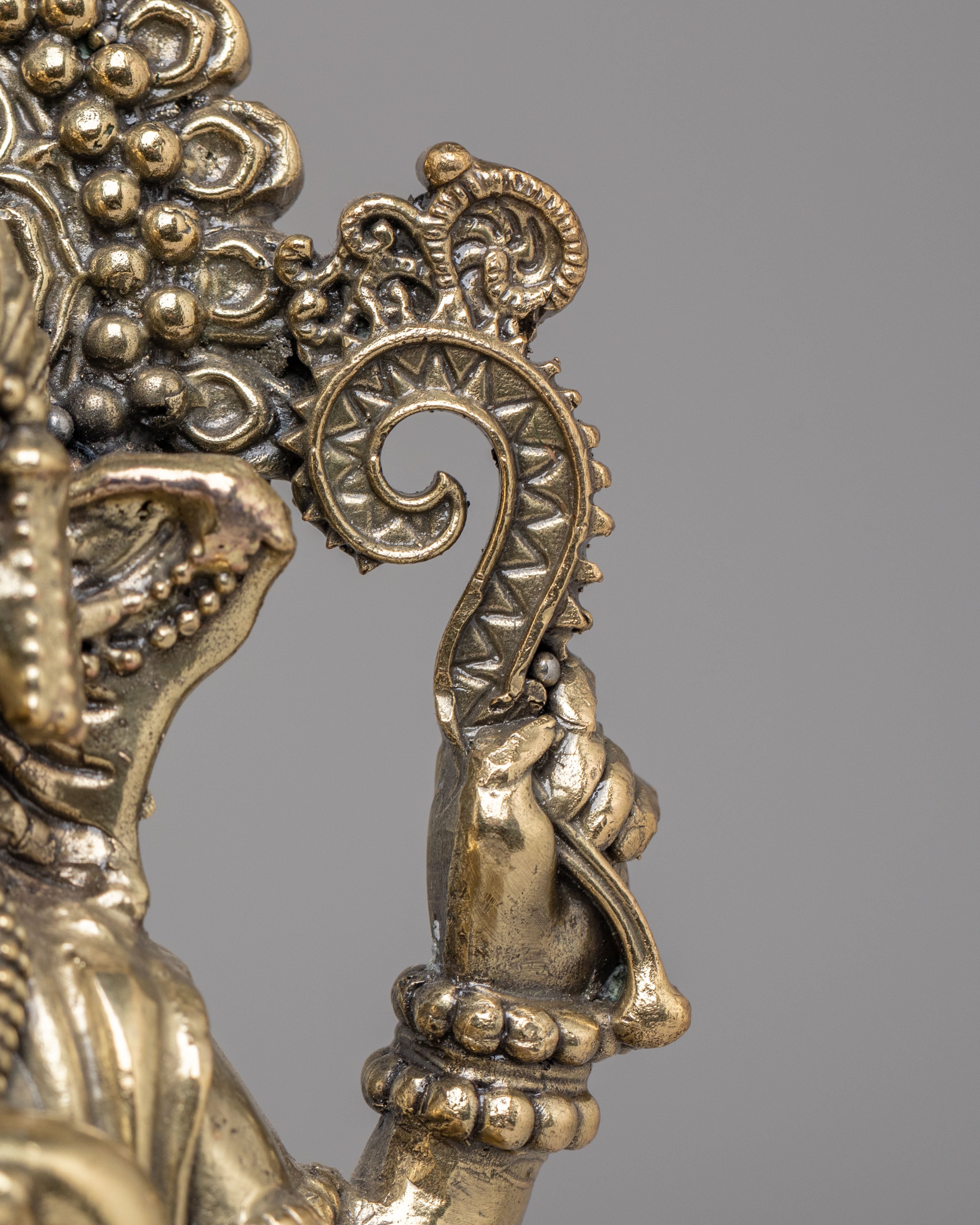 Traditional Ganesh Altar Sculpture | Copper and Bronze Hindu Deity Statue