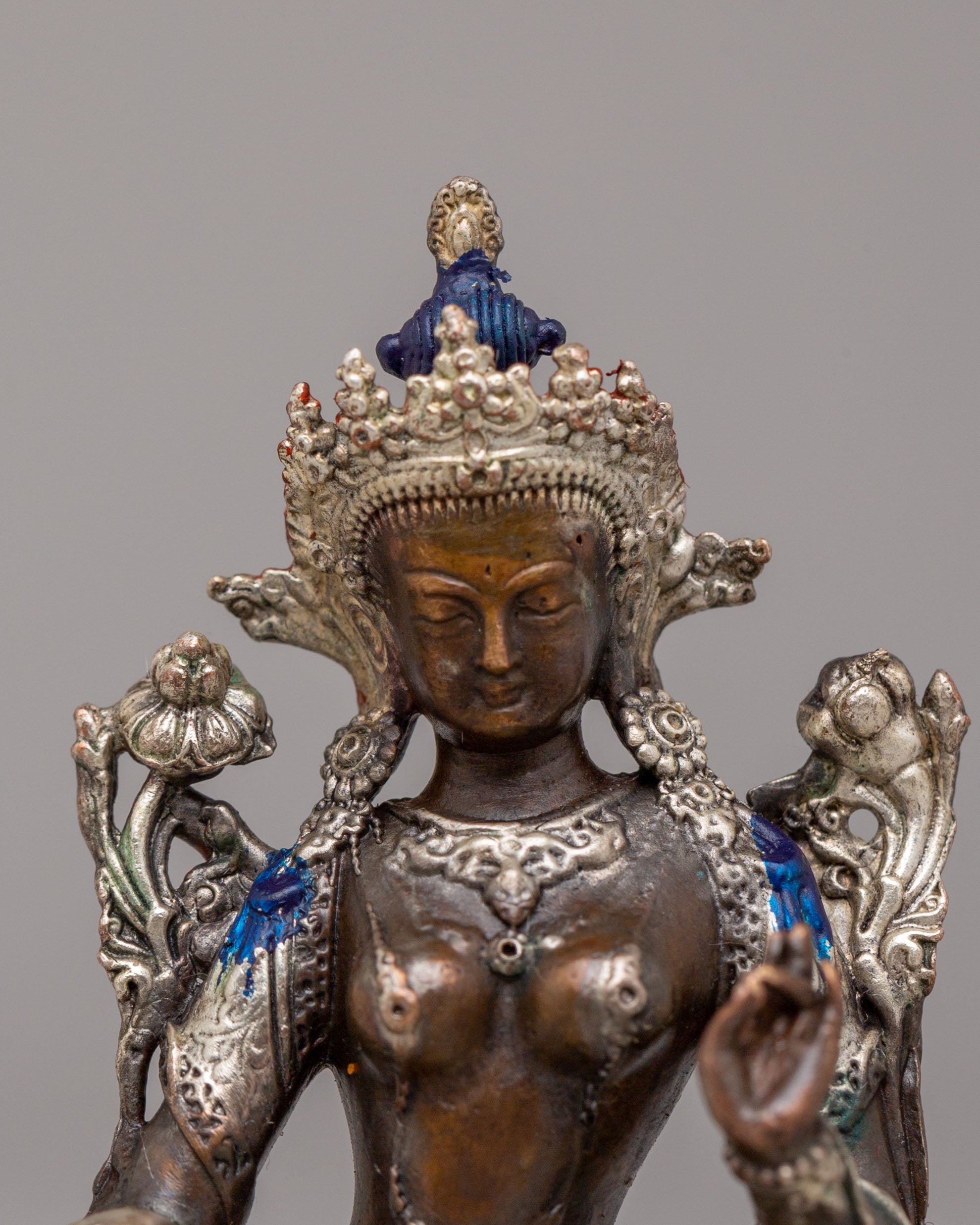 Spiritual Green Tara Goddess Statue | Handcrafted Tibetan Copper Artwork