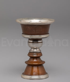 Silver Plated Butter Lamp for Offering