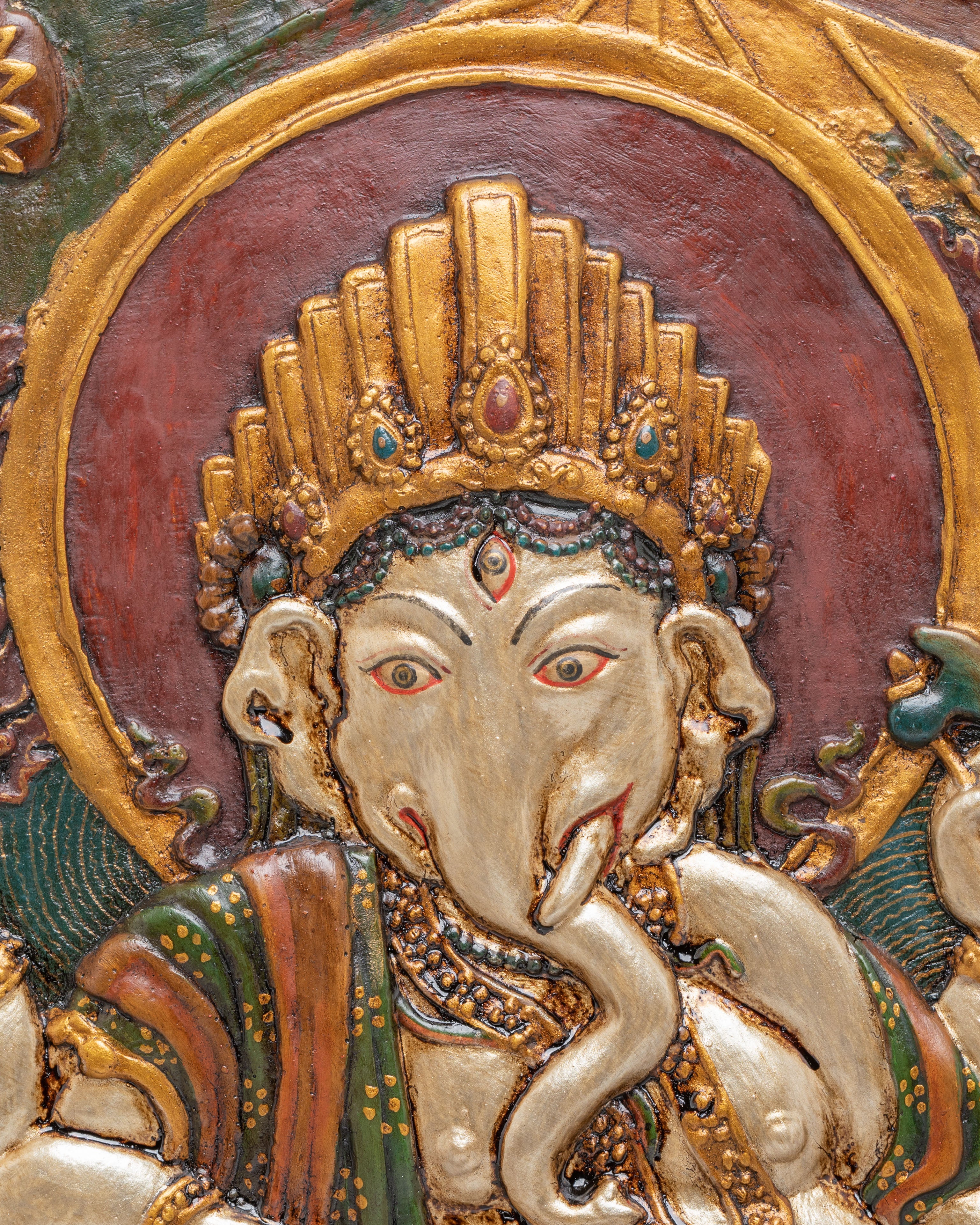Sacred Ganesha Wall Hanging | Handcrafted Wooden Artwork