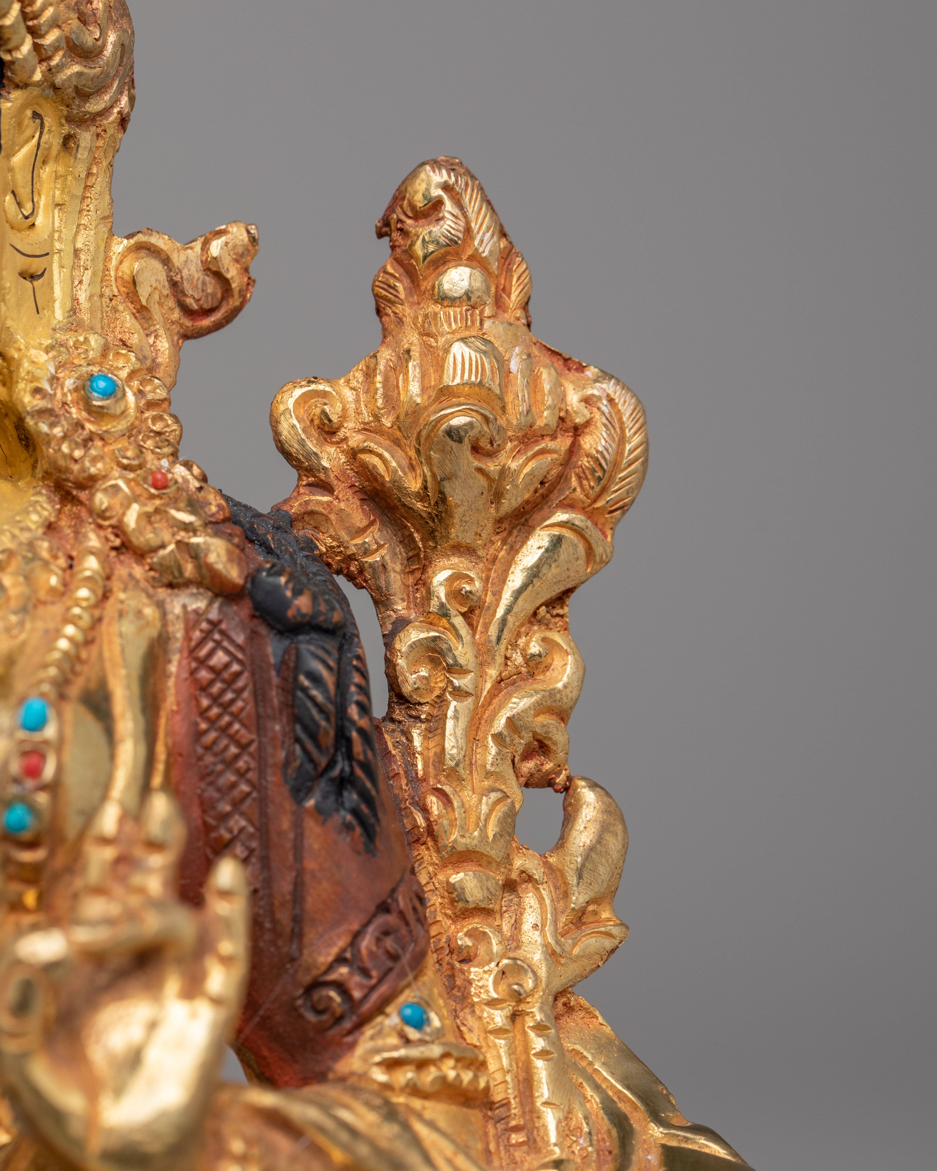 Buddhist Green Tara Deity Statue | Handmade Tibetan Art