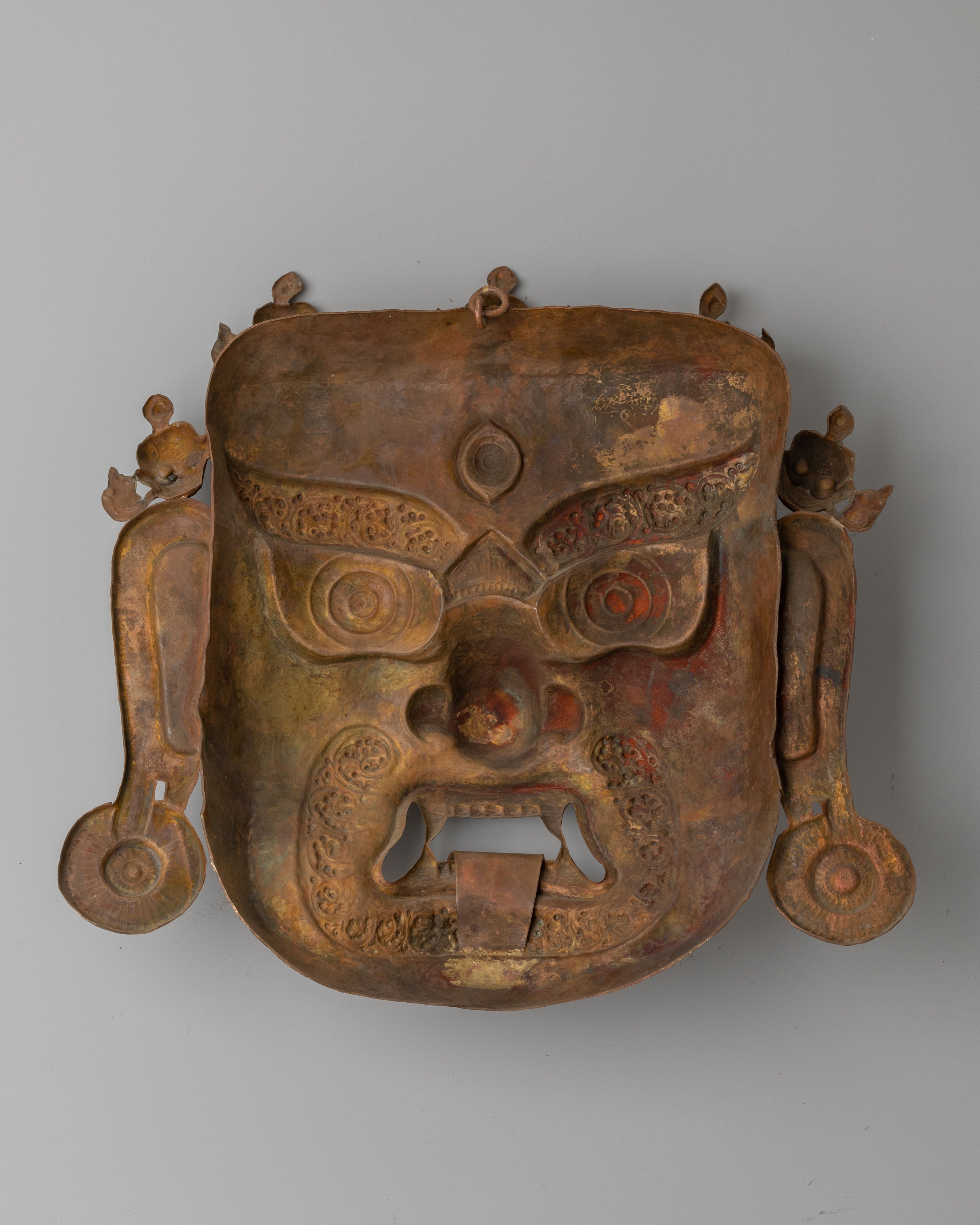 Himalayan Bhairava Mask Decor | Tibetan Buddhist Wall Sculpture