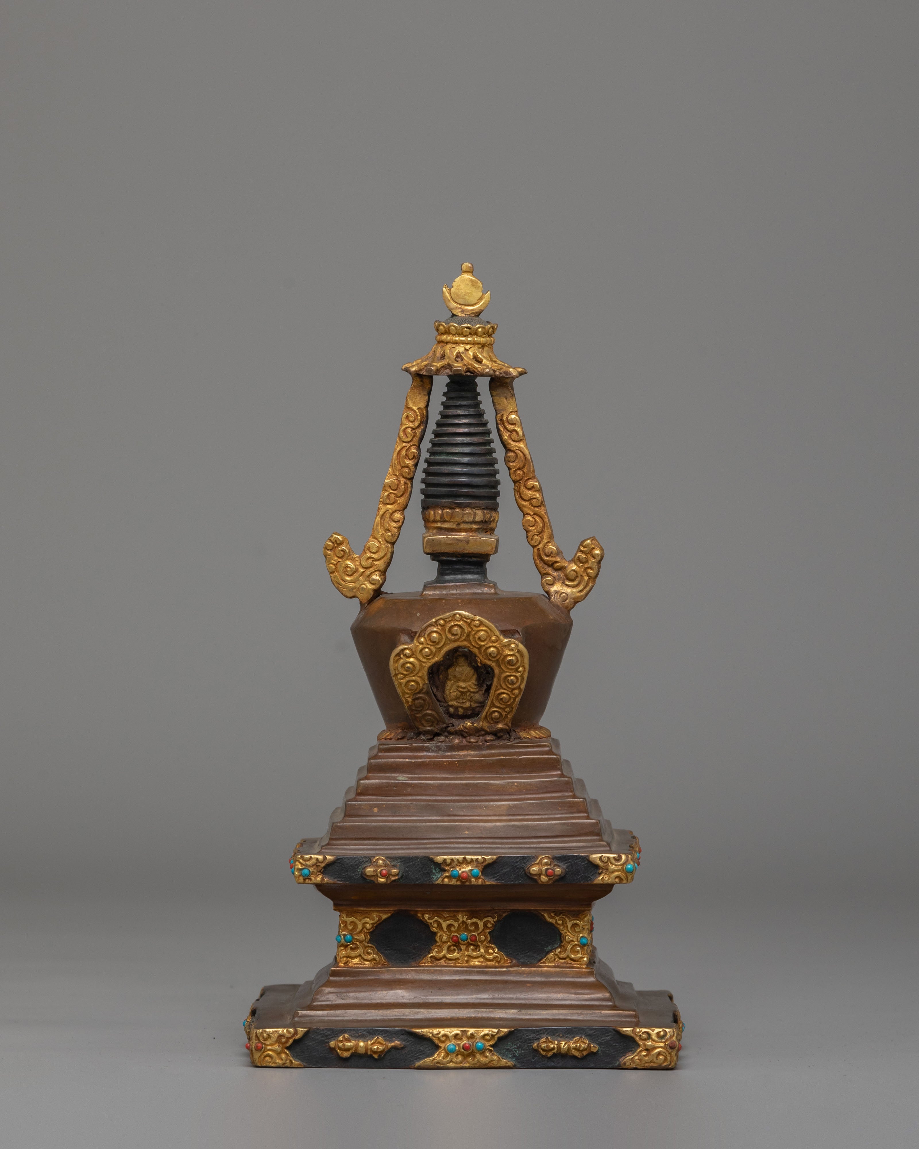Eight Great Tibetan Stupa Set | Sacred Buddhist Shrine Decor