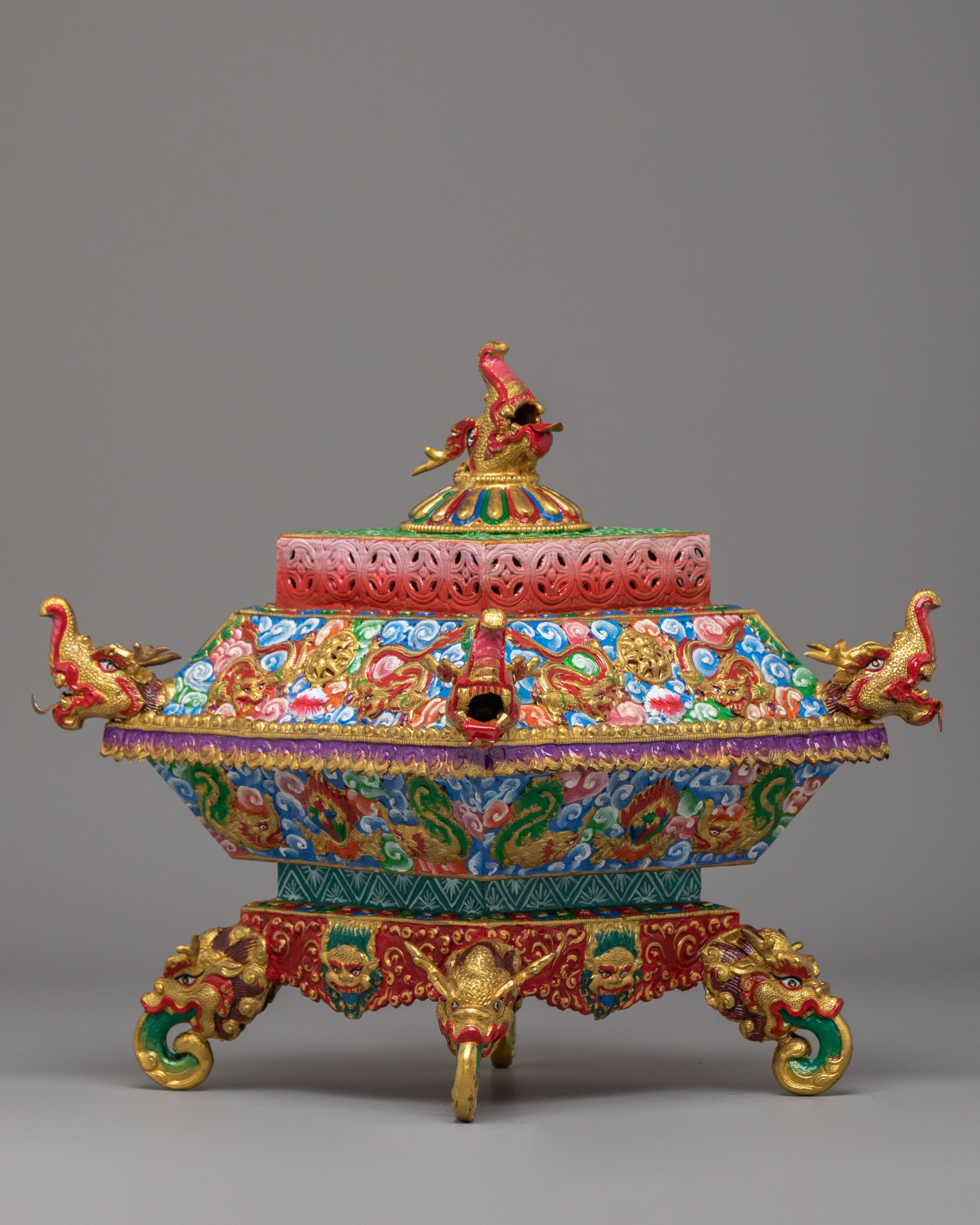 Spiritual Offering Incense Burner | Tibetan Ritual Burner