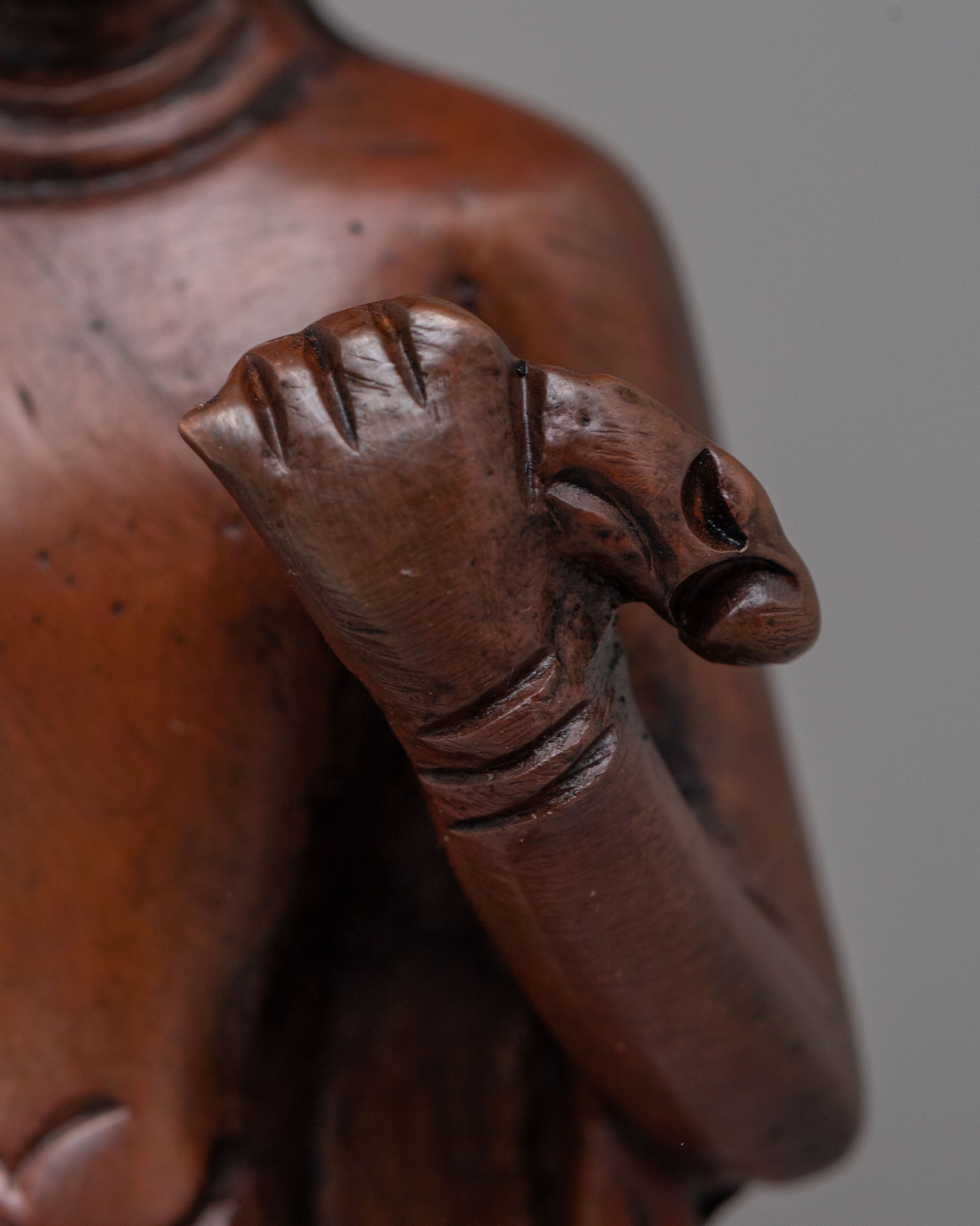 Spiritual Dipankara Buddha Statue | Oxidized Copper Body