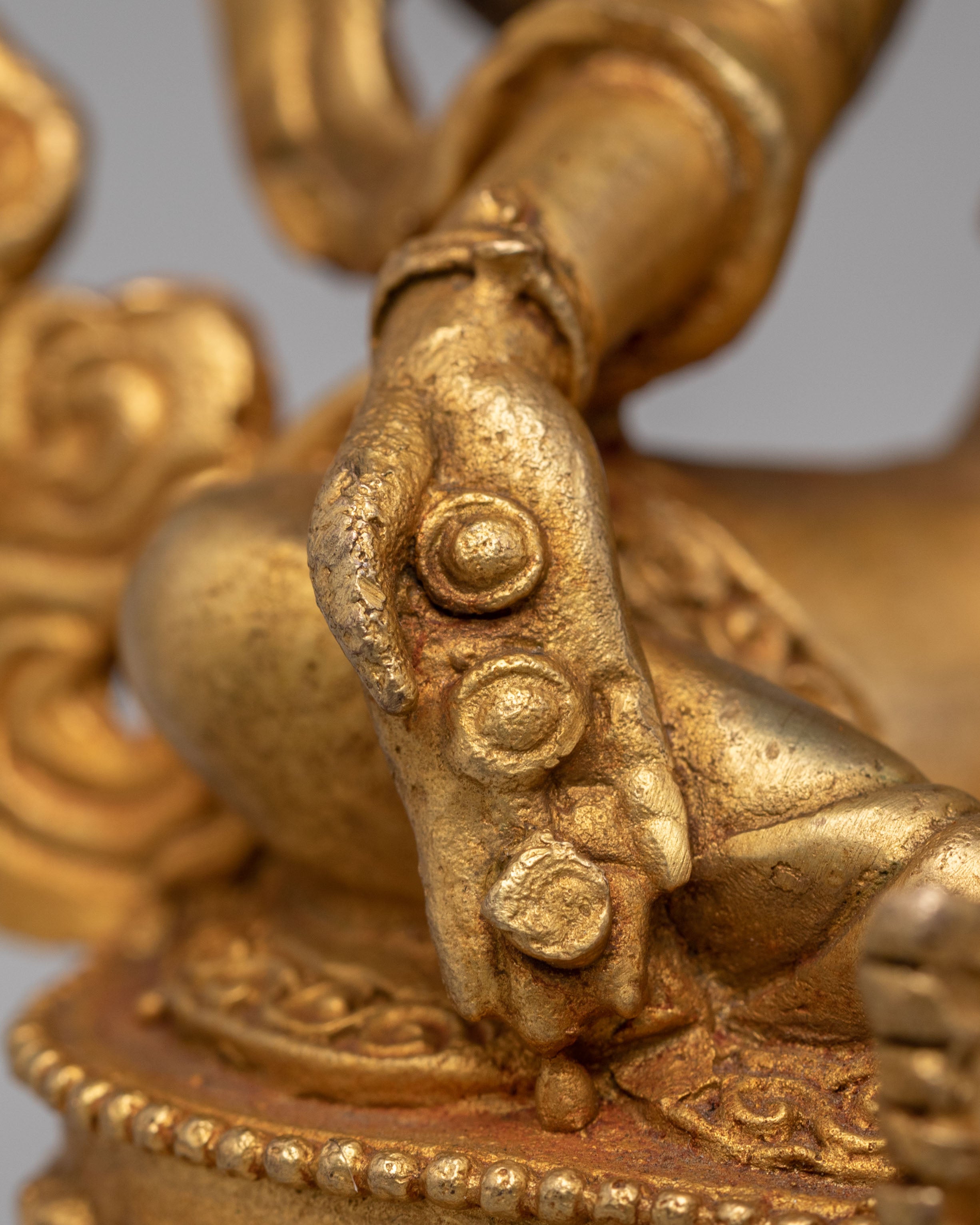 Wealth Goddess Laxmi Statue | Handcrafted Gold Plated Copper Deity