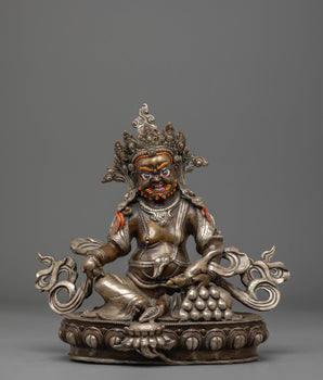 Oxidized Copper Dzambhala Sculpture | Traditional Himalayan Art