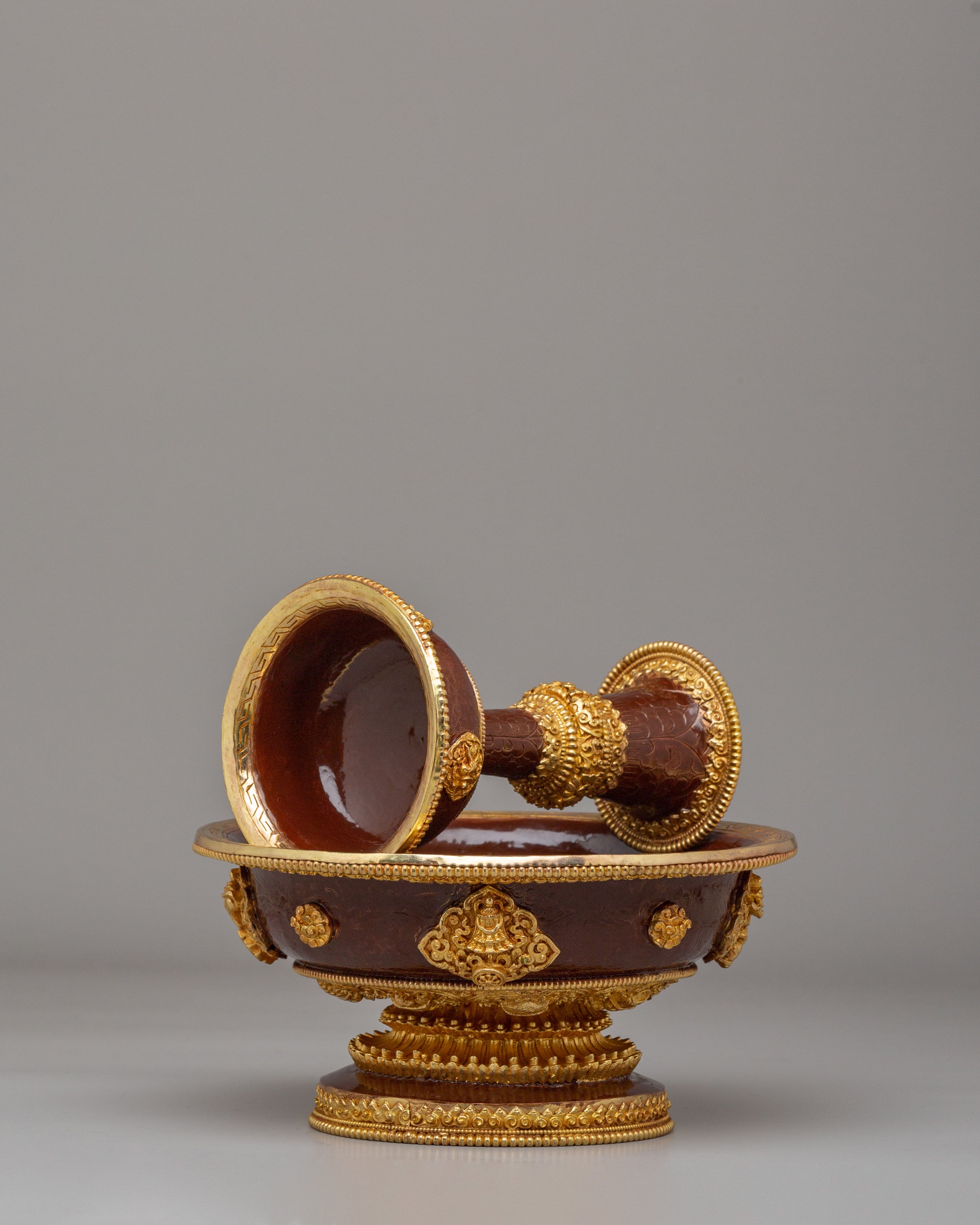 Tibetan Serkyem Set for Ritual Use | Buddhist Offering Bowl