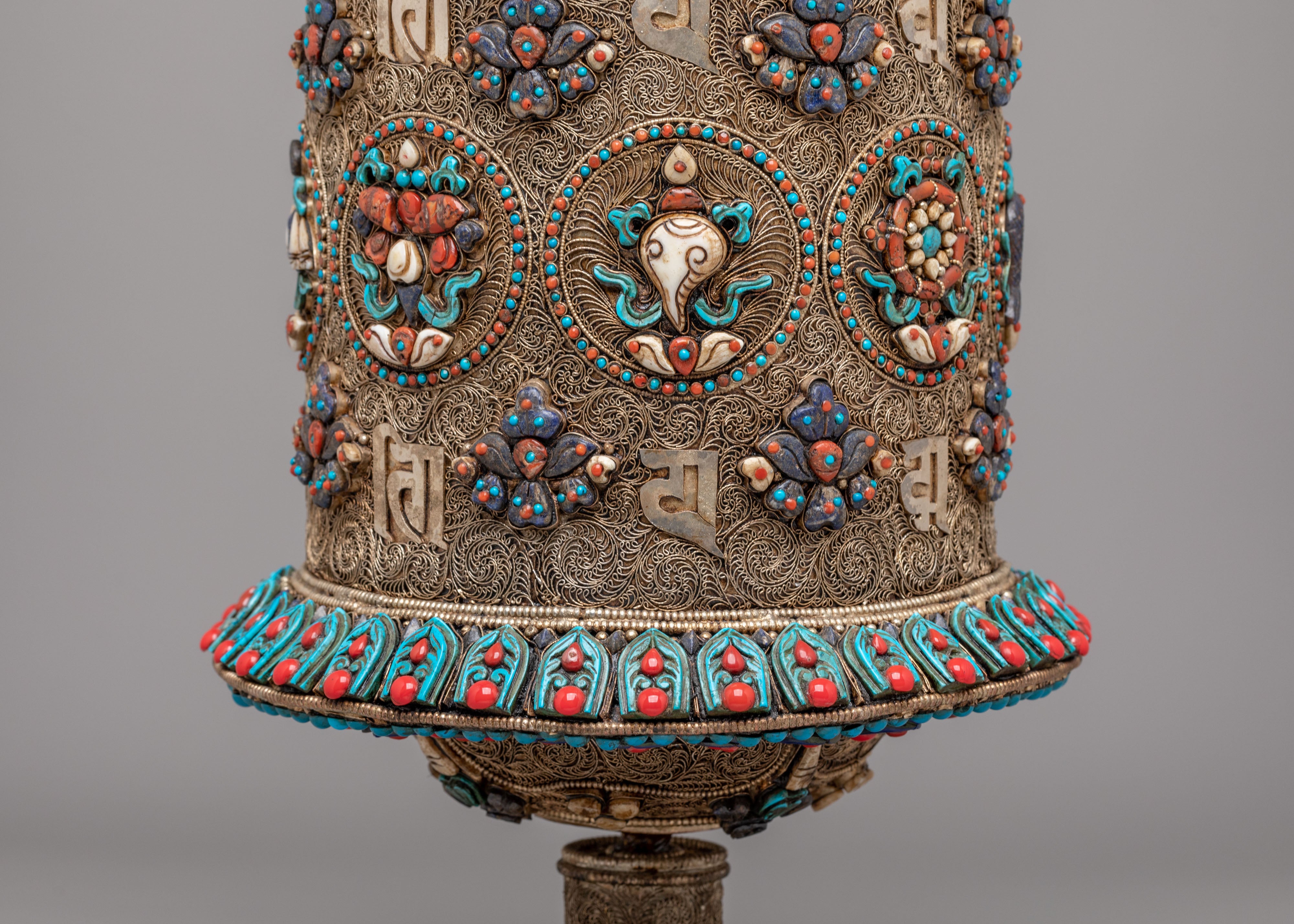 Handcrafted Mantra Prayer Wheel | Tibetan Dharma Decor