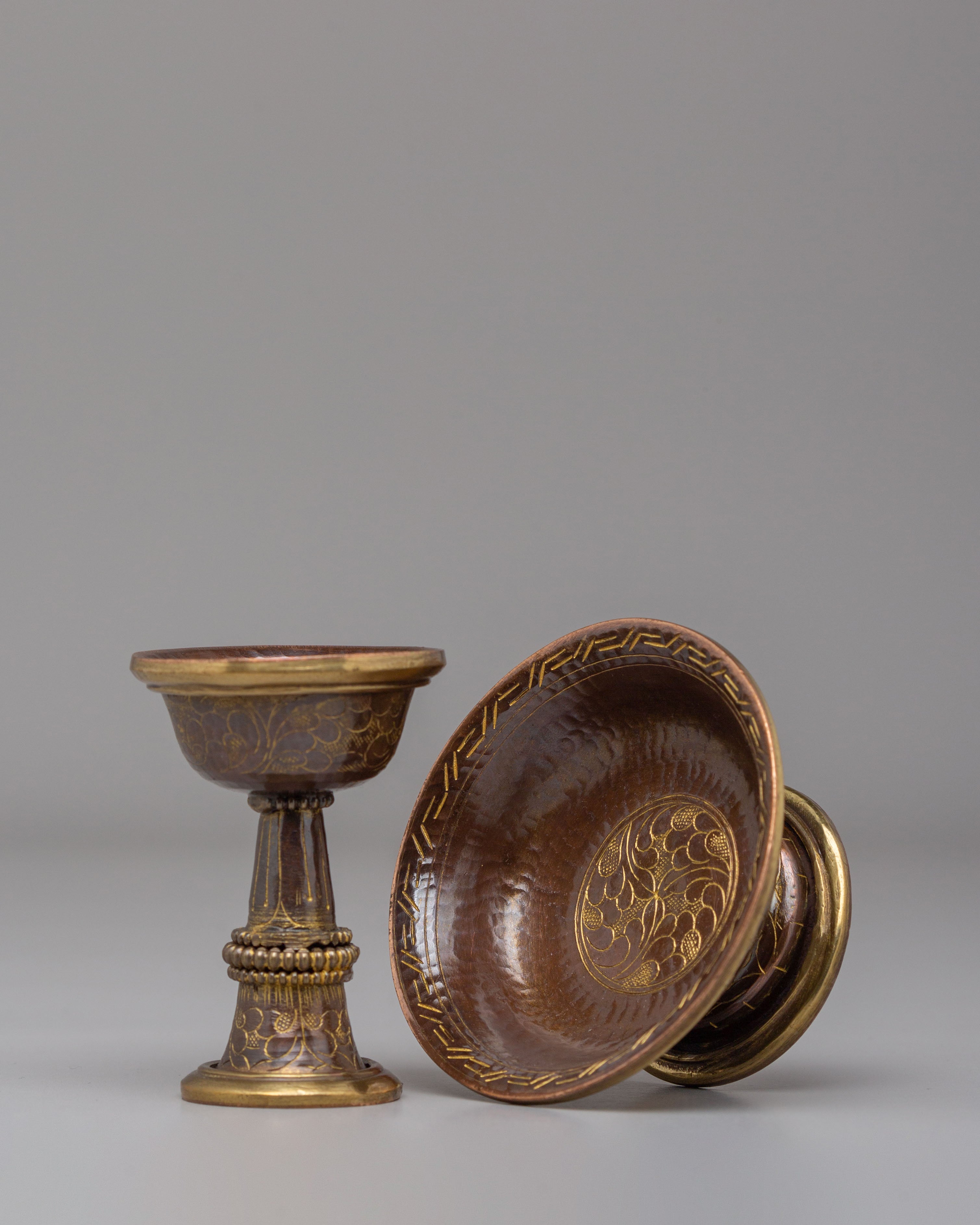 Serkyem Set for Altar Offering | Tibetan Ritual Offering Vessel