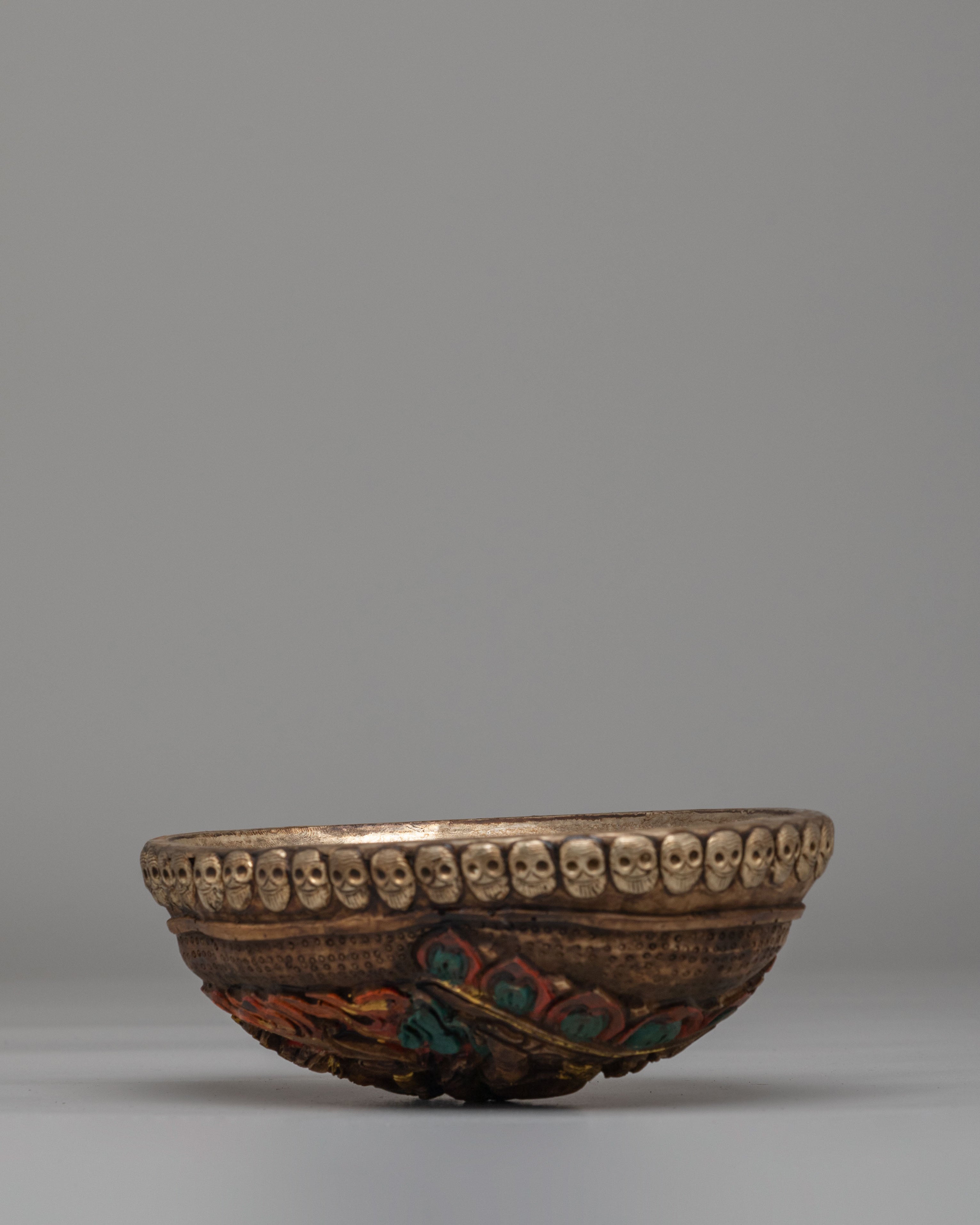 Six Armed Mahakala Kapala | Sacred Vessel for Tantric Offerings