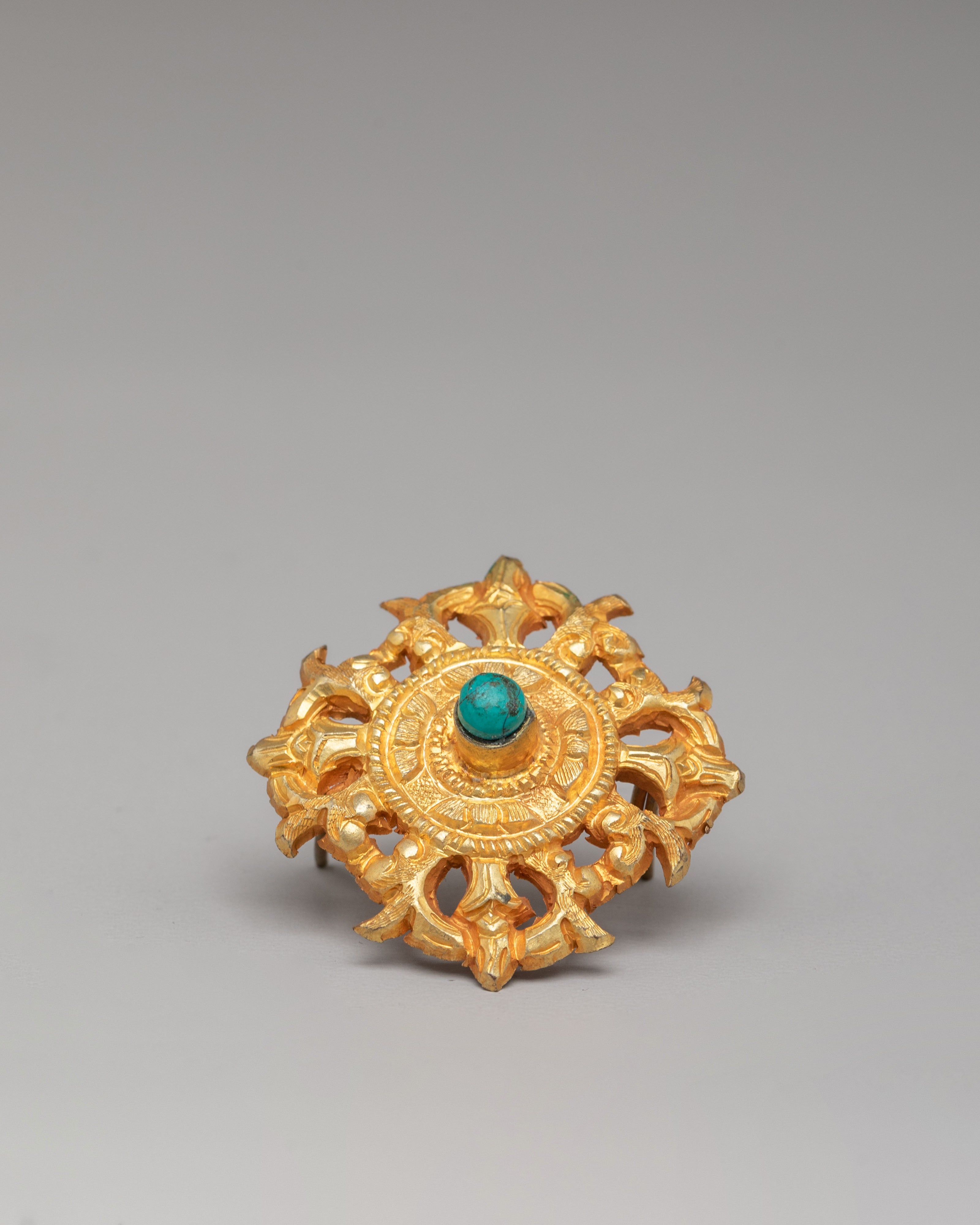 Tibetan Guru Crown Accessories | Handcrafted Copper, Gold & Silver Plated Vajra Crown