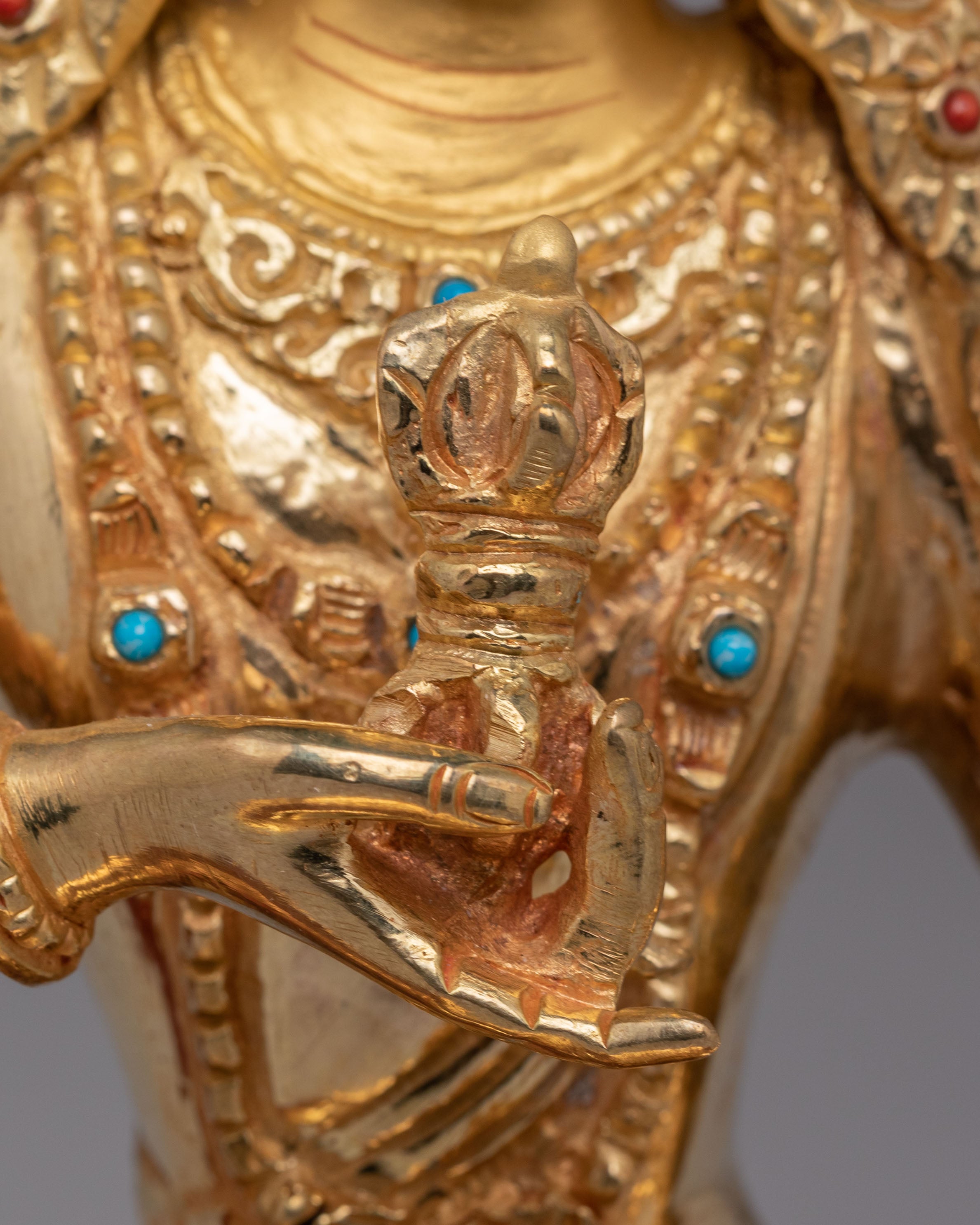 Sacred Vajrasattva Sculpture | Handcrafted Tibetan Artwork for Meditation