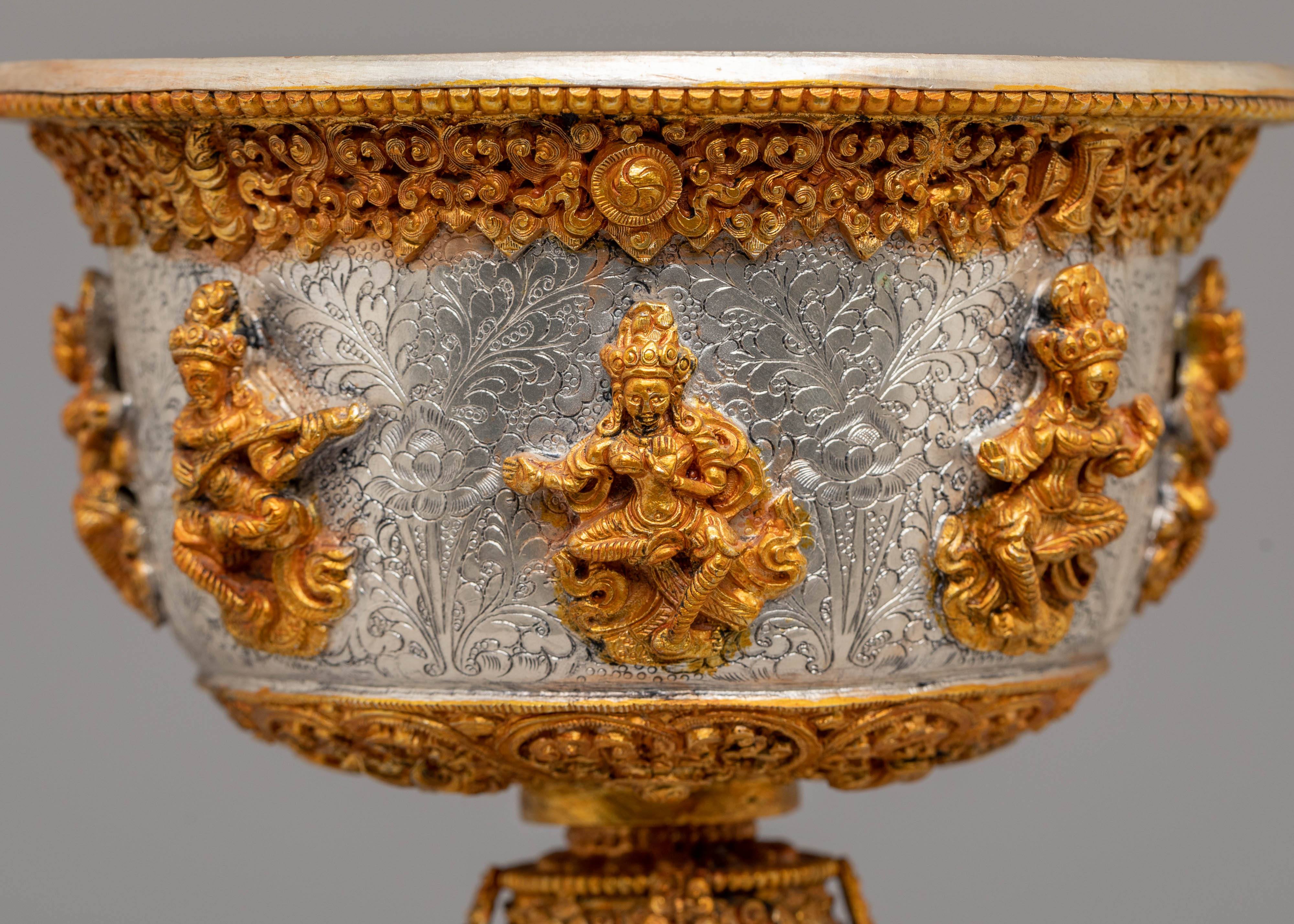 Tibetan Ritual Butter Lamp Set | Offering Lamps for Meditation & Puja