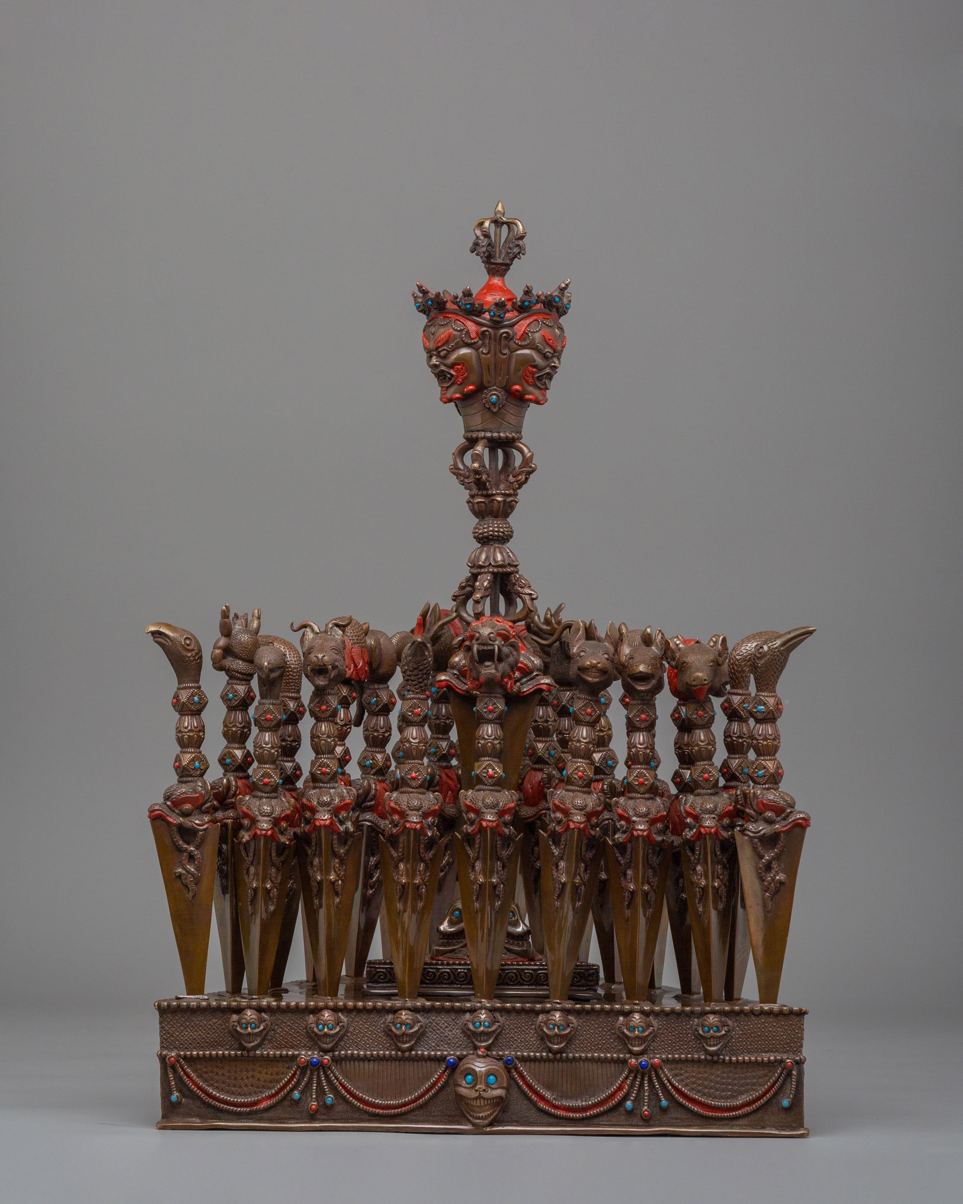 Ceremonial Phurba Set for Rituals | Tibetan Buddhist Knife Set
