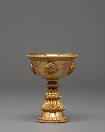 Sacred Buddhist Offering Butter Lamp
